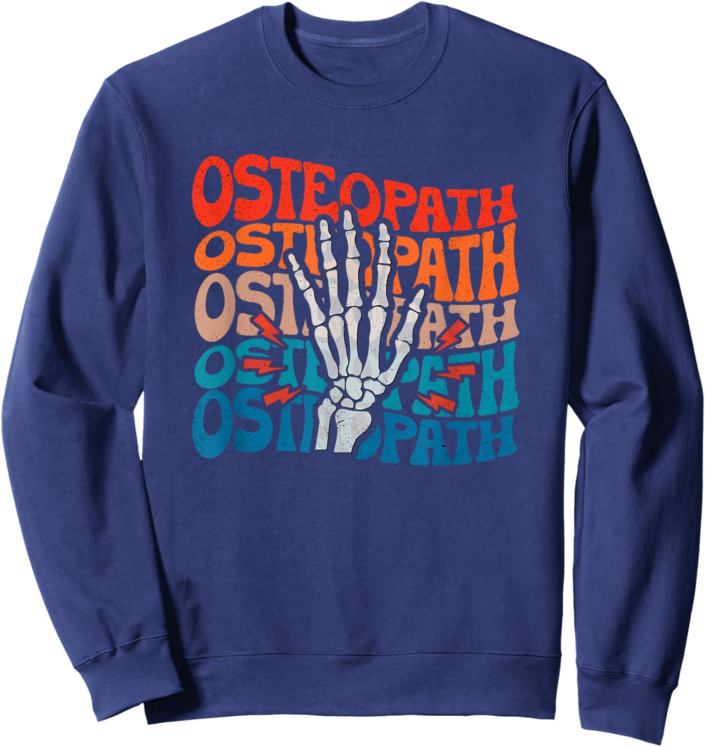 Osteopath Repeat Osteopathy Osteopathic Medicine Do Doctor Sweatshirt - Sweatshirt | Navy