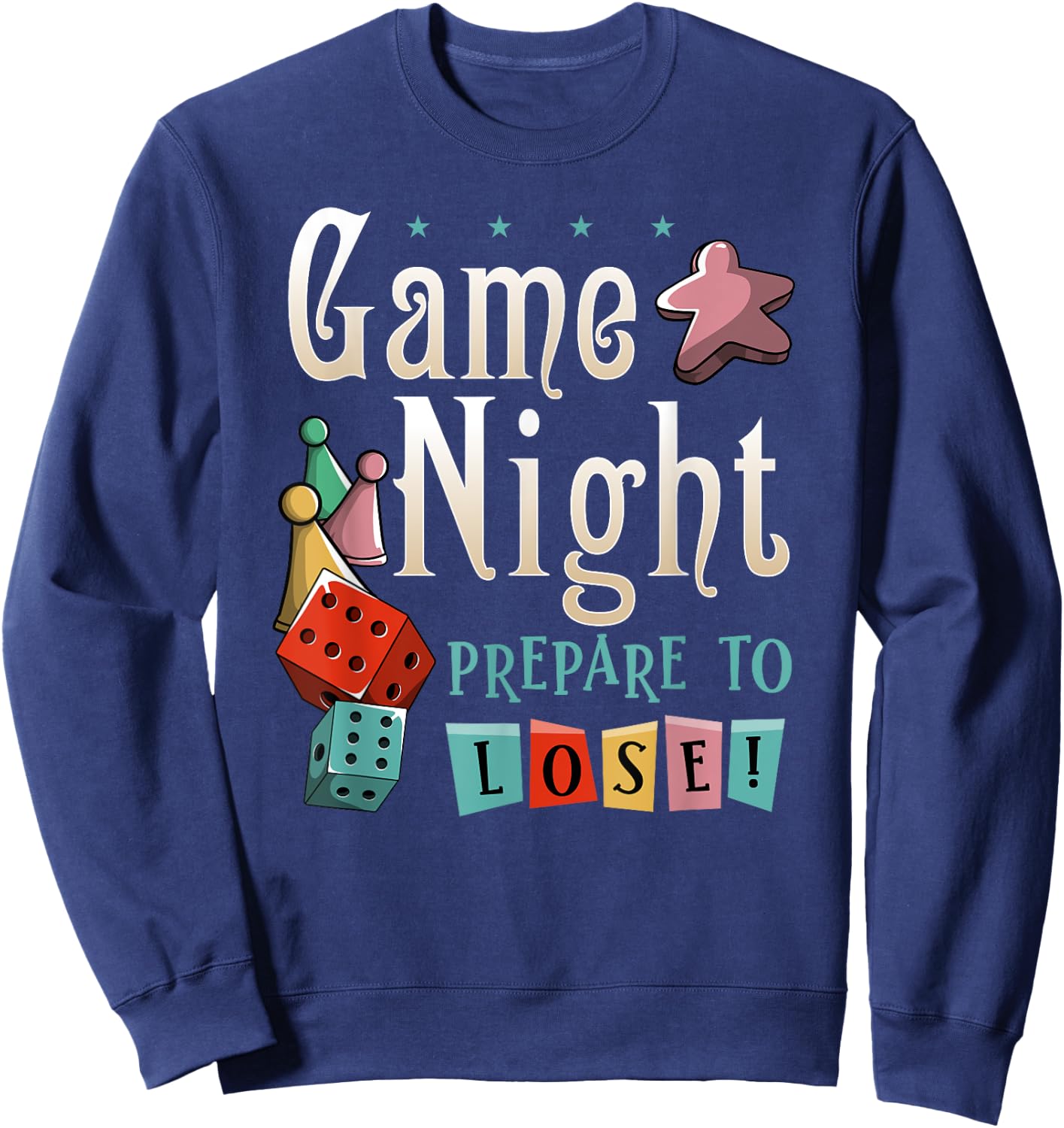 Funny Game Night Matching Outfit - Family Game Night Sweatshirt - Sweatshirt | Navy