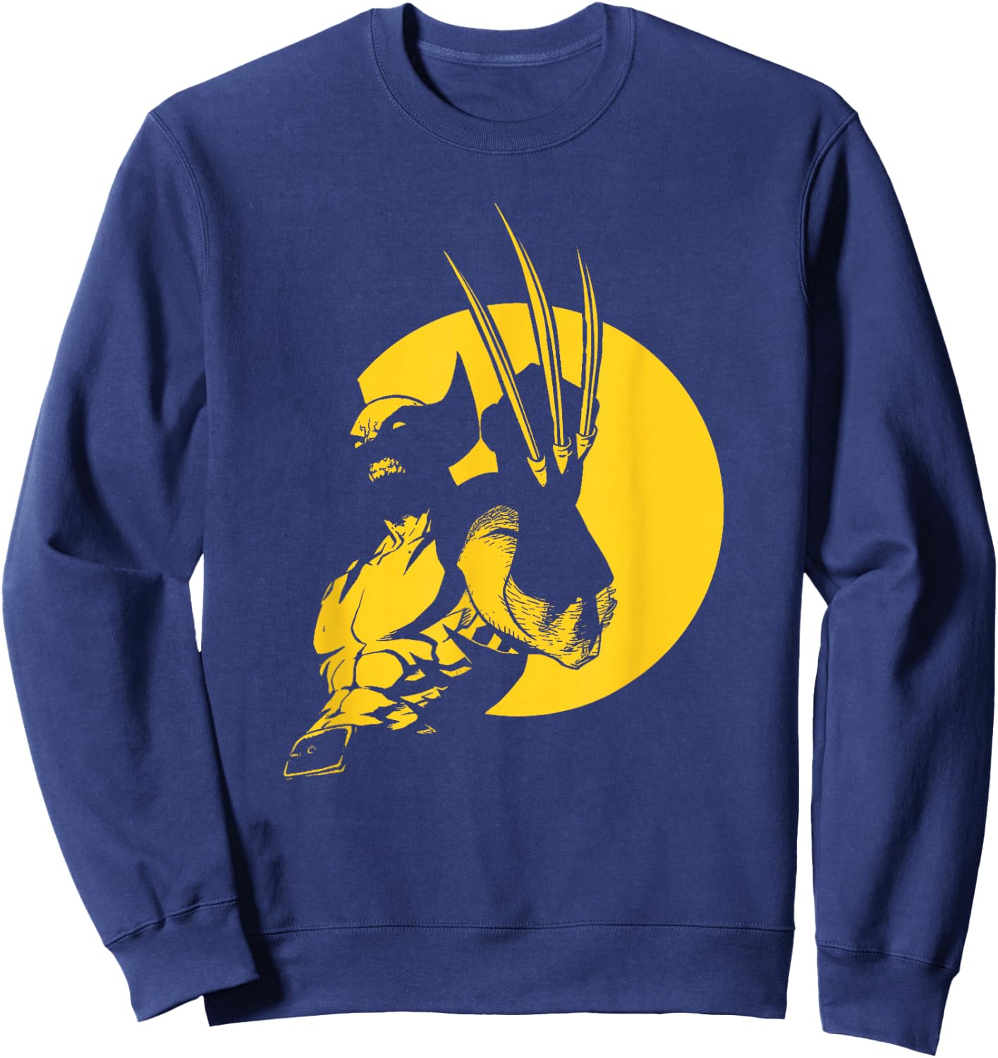 Marvel Wolverine Classic Logan X-Men Silhouette Poster Sweatshirt - Sweatshirt | Navy