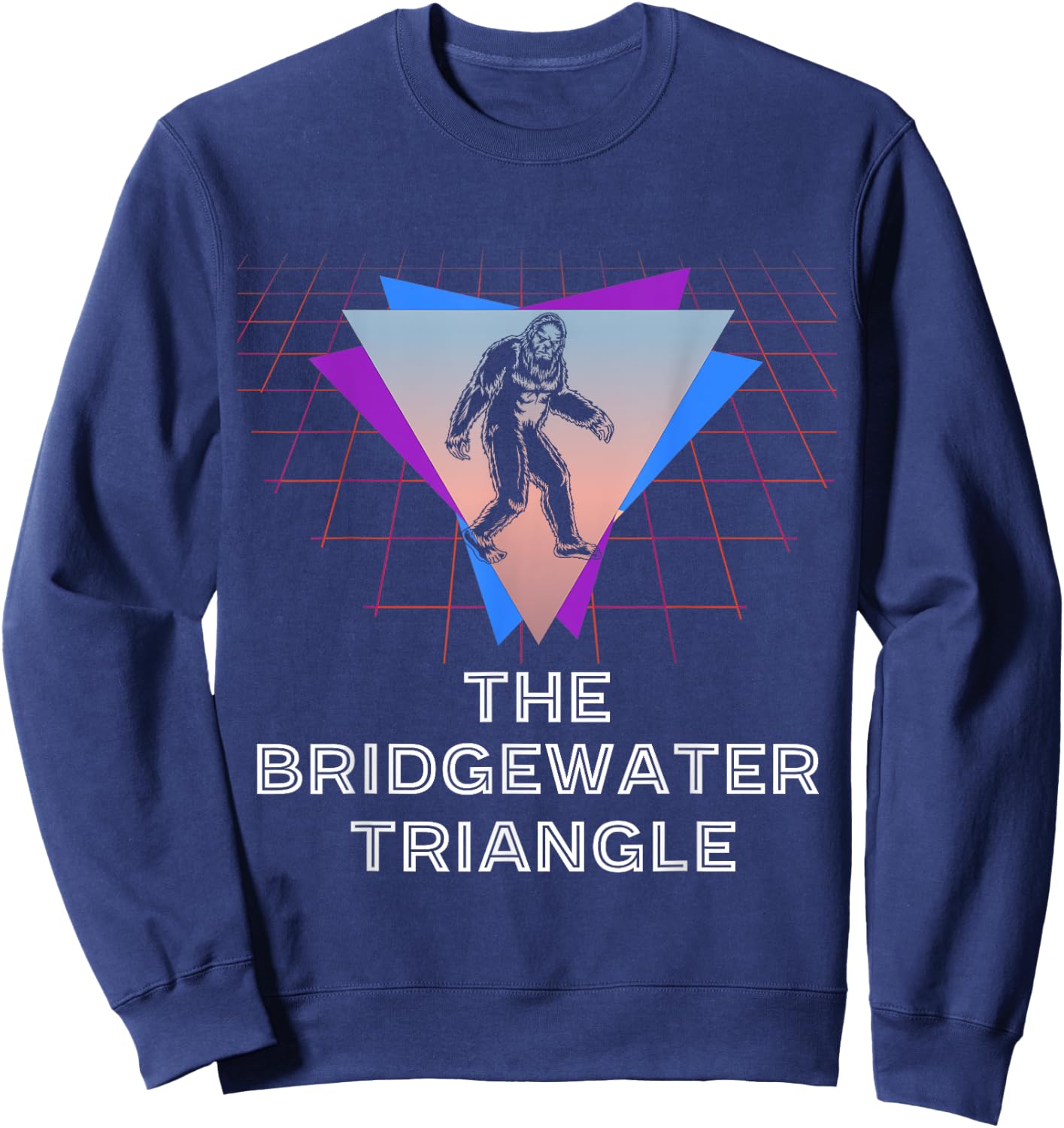 The Bridgewater Triangle Sasquatch Sci Fi Massachusetts Sweatshirt - Sweatshirt | Navy