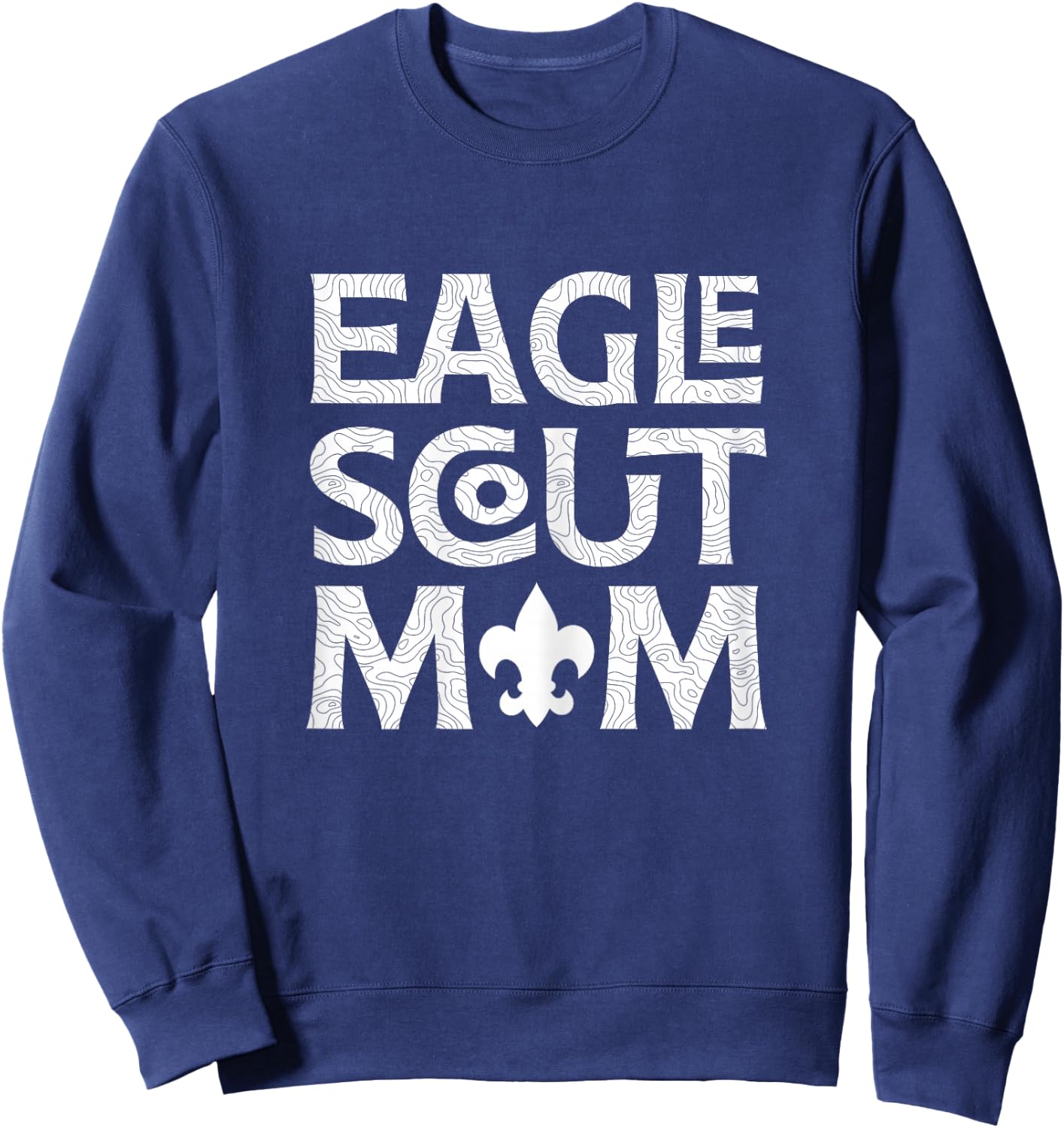 Eagle Scout Mom Fleur-de-lis Sweatshirt - Sweatshirt | Navy