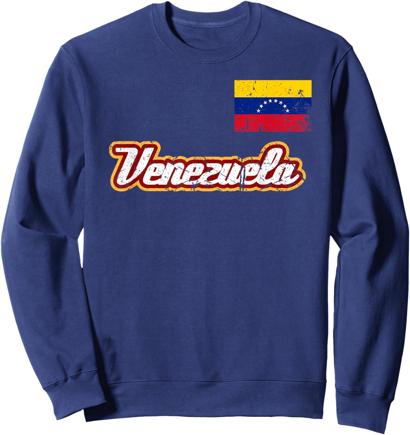 Venezuelan Baseball Player Venezuela Flag Baseball Team Sweatshirt - Sweatshirt | Navy