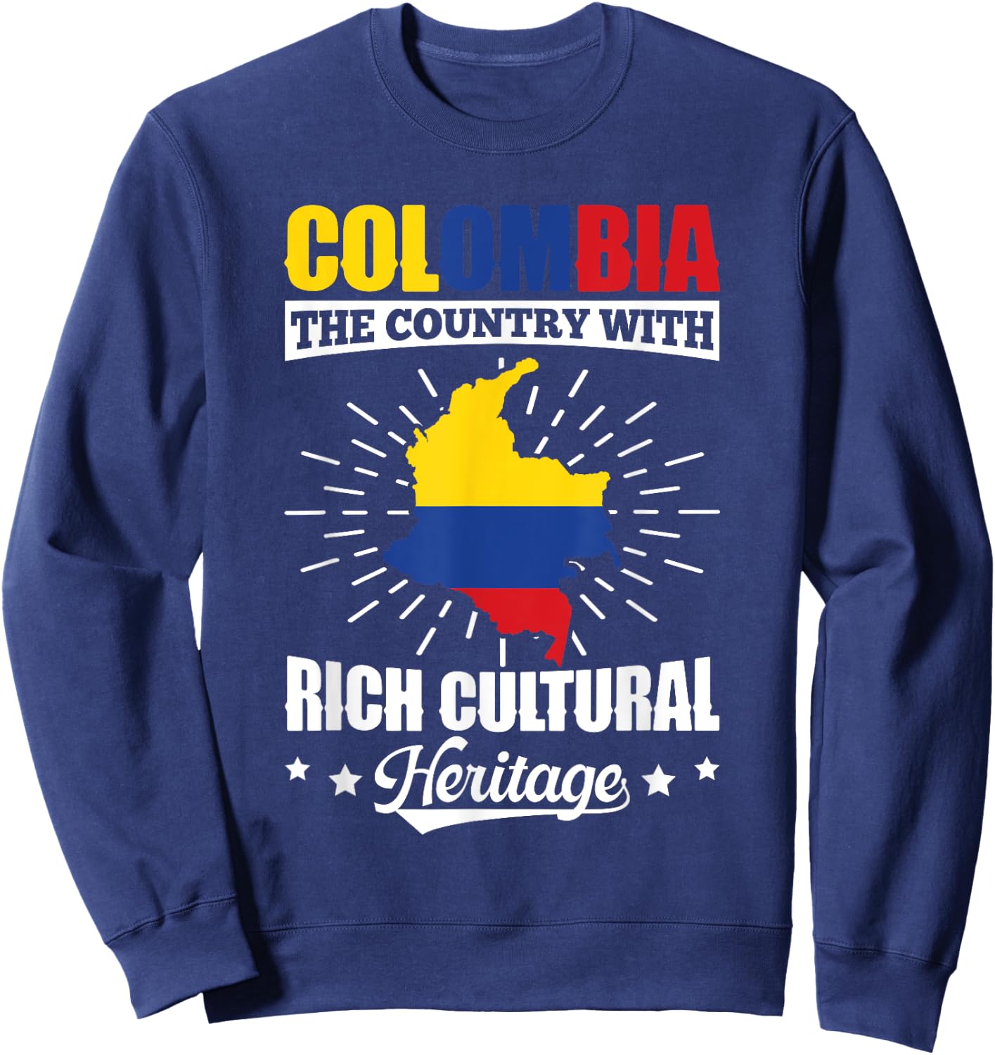 Cool Colombia The Country With Rich Cultural Heritage Sweatshirt - Sweatshirt | Navy