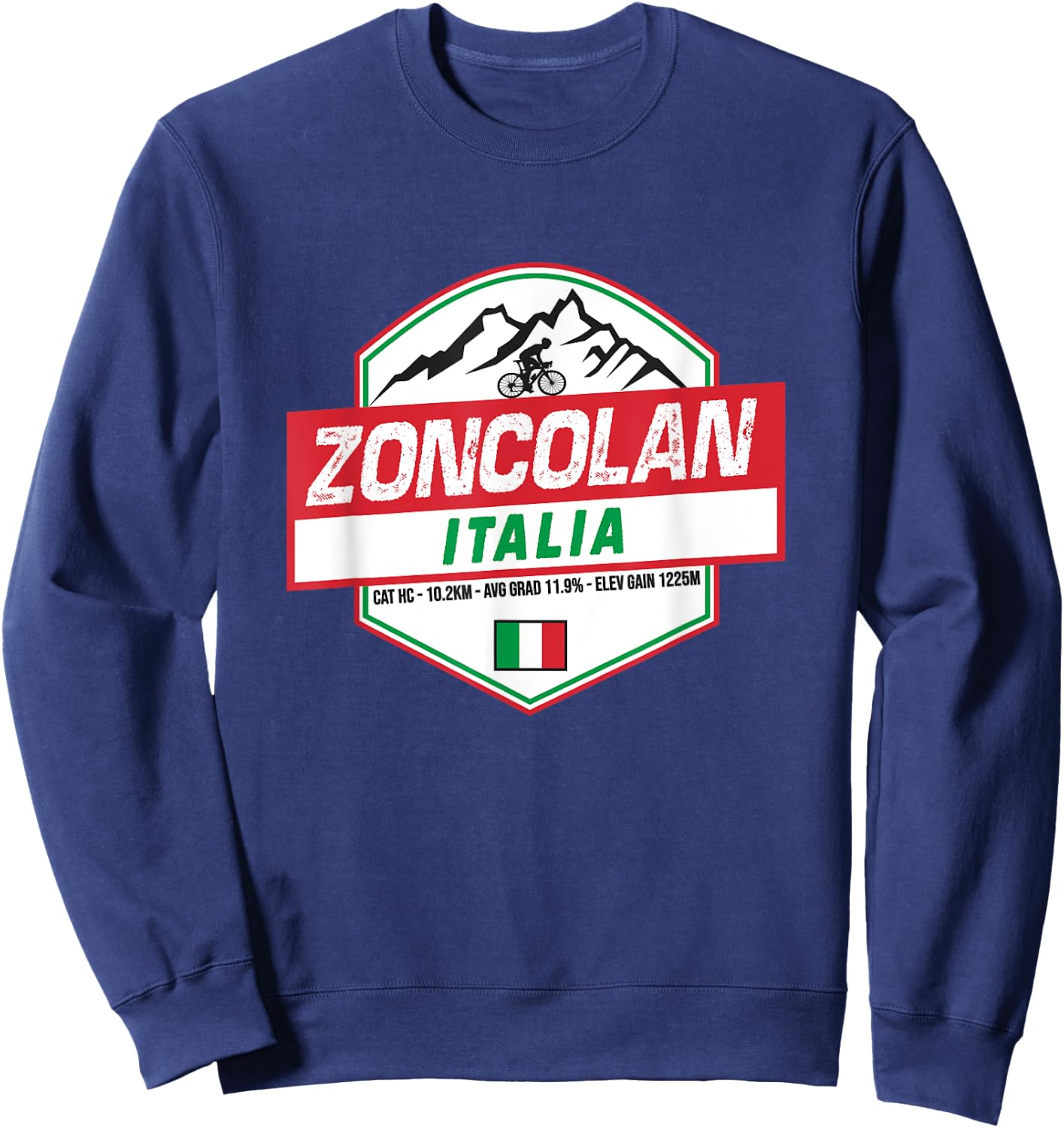 Monte Zoncolan Cyclist Italy Cycling Holiday Sweatshirt - Sweatshirt | Navy