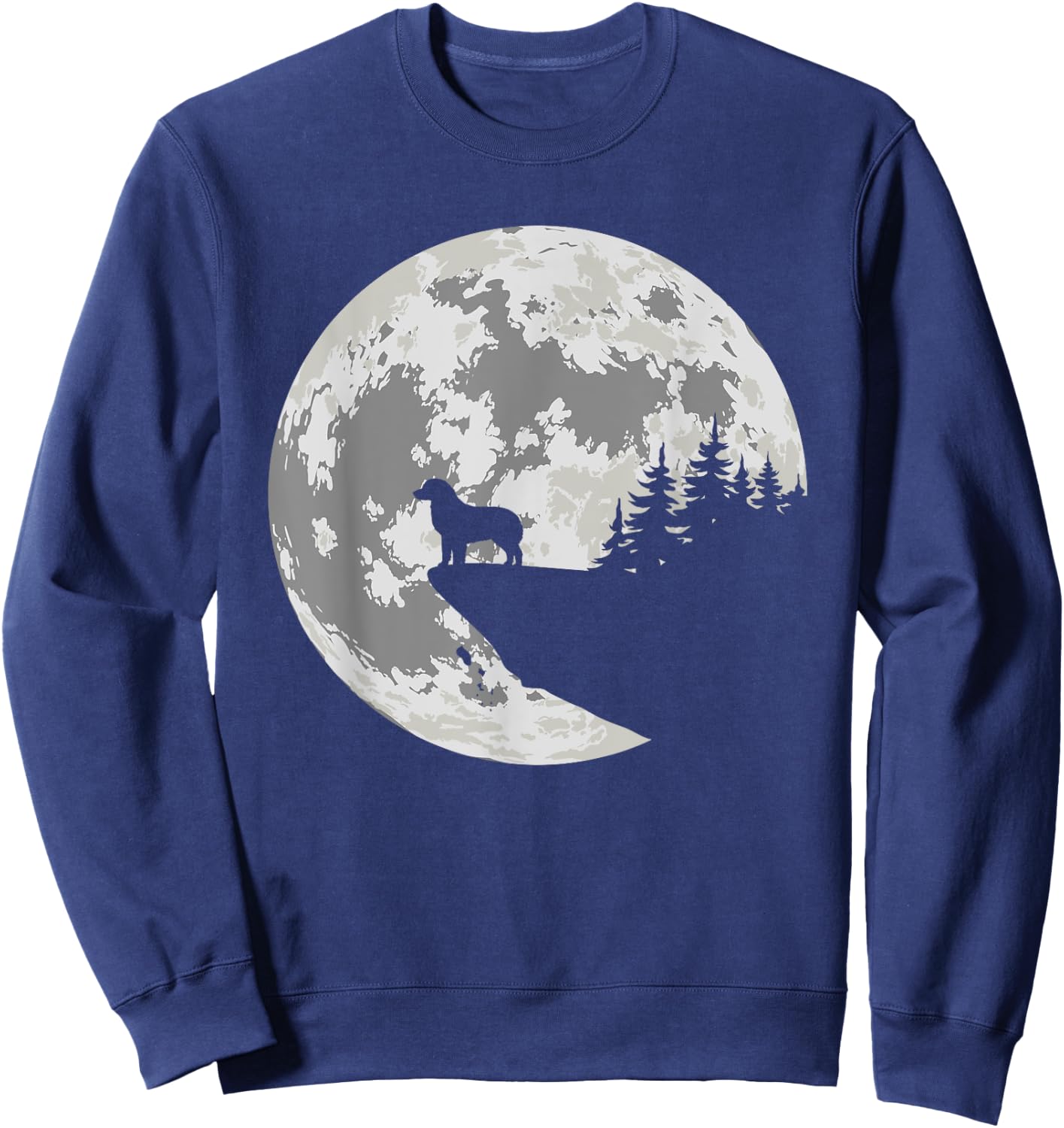 Australian Shepherd Moon Halloween Costume Sweatshirt - Sweatshirt | Navy
