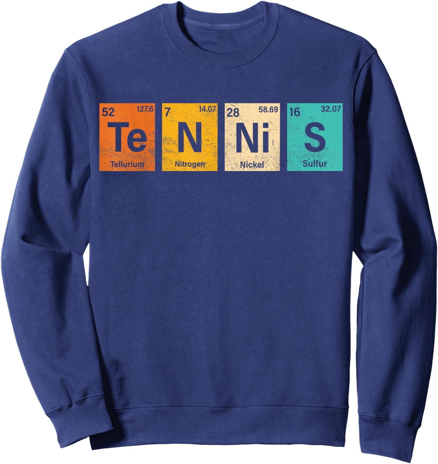 Periodic Table Tennis Player Funny Tennis Love tennis player Sweatshirt - Sweatshirt | Navy