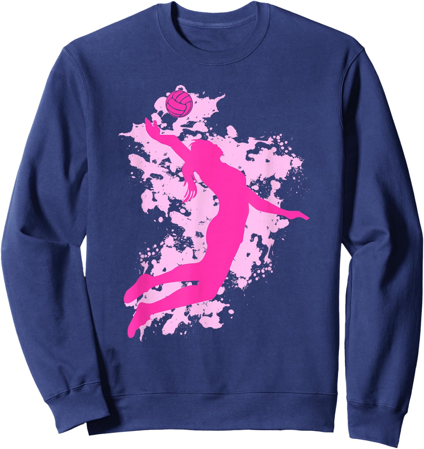 Female Volleyball Player Splash Sweatshirt - Sweatshirt | Navy