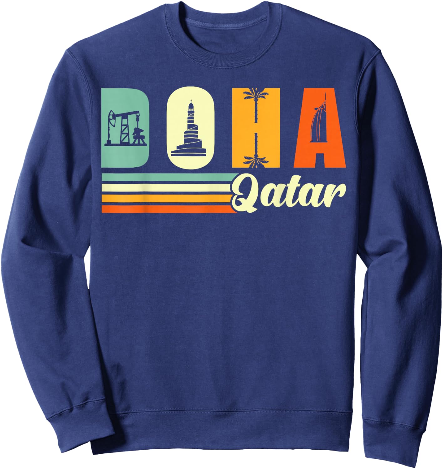 Souvenir Doha Qatar Sweatshirt - Sweatshirt | Navy