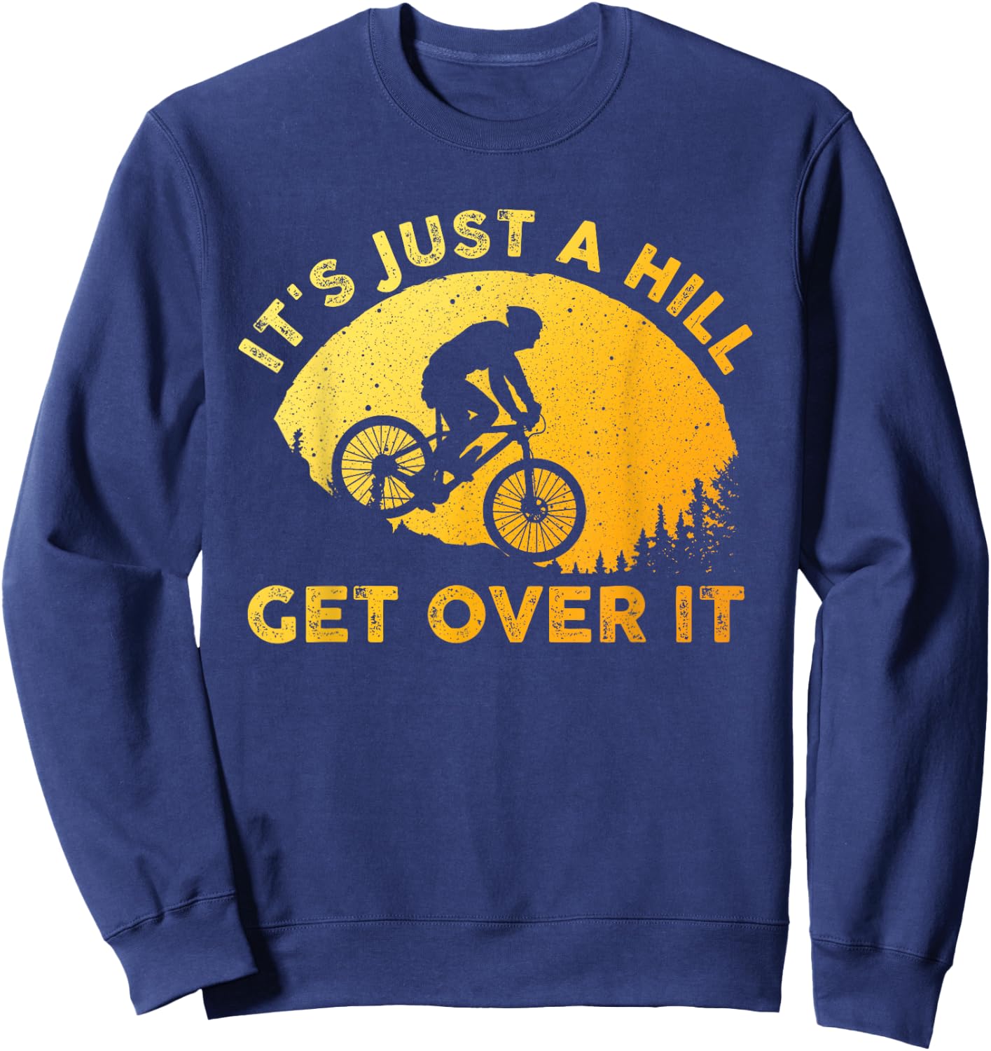 Funny Mountain Biking Art Women Trail Mountain Bike Sweatshirt - Sweatshirt | Navy