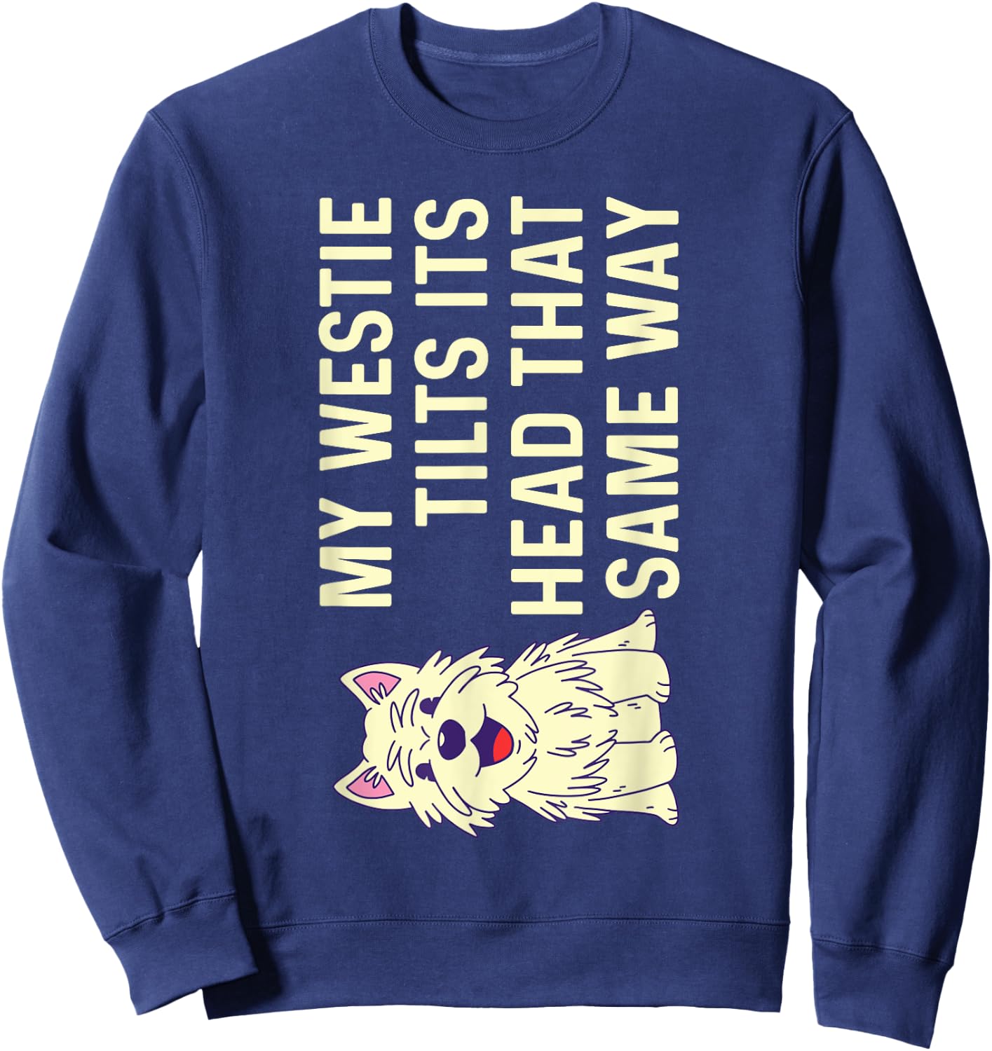 Westie West Highland White Terrier Sweatshirt - Sweatshirt | Navy