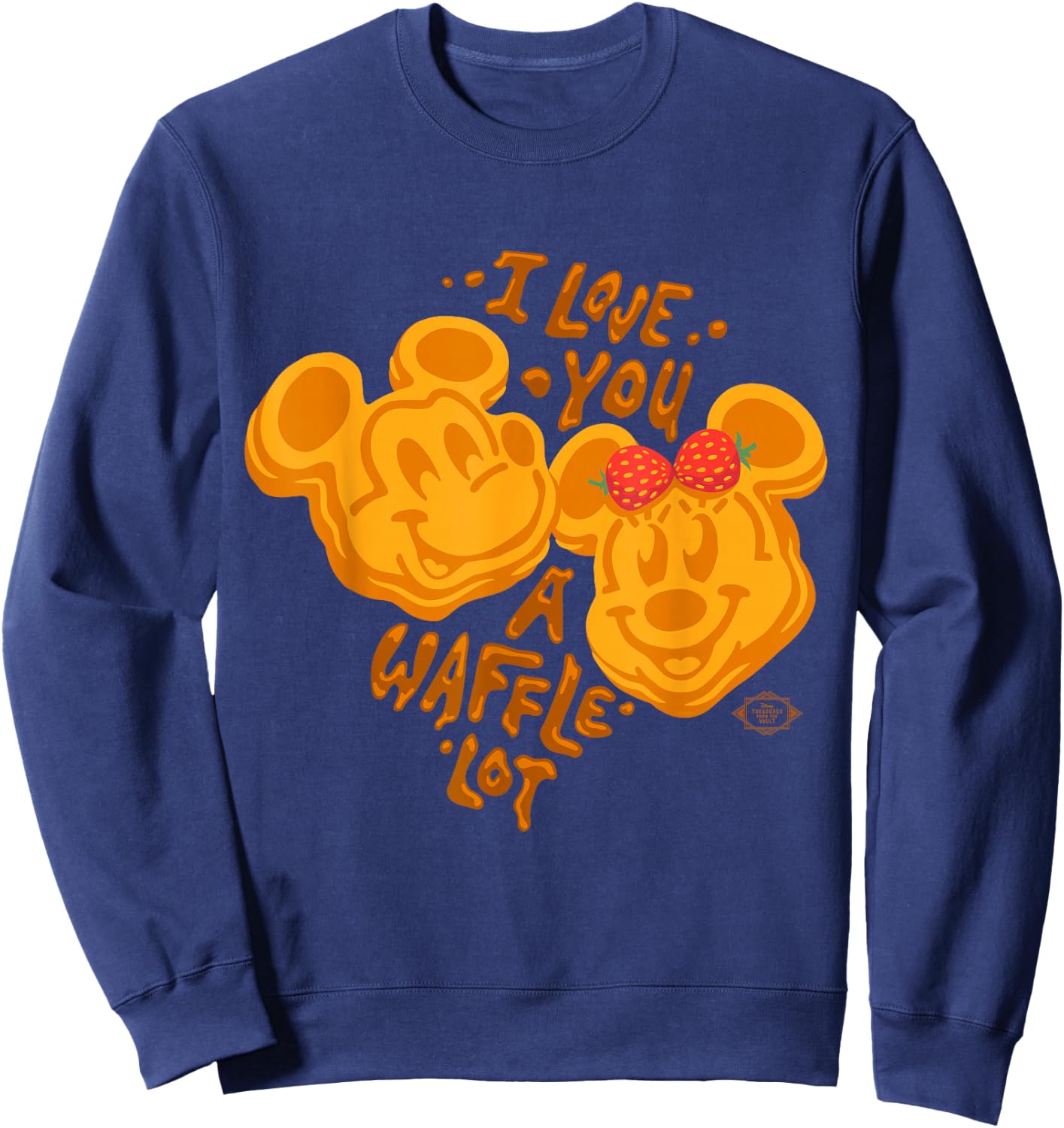 Disney Mickey & Minnie Love You a Waffle Lot Valentine’s Day Sweatshirt - Sweatshirt | Navy
