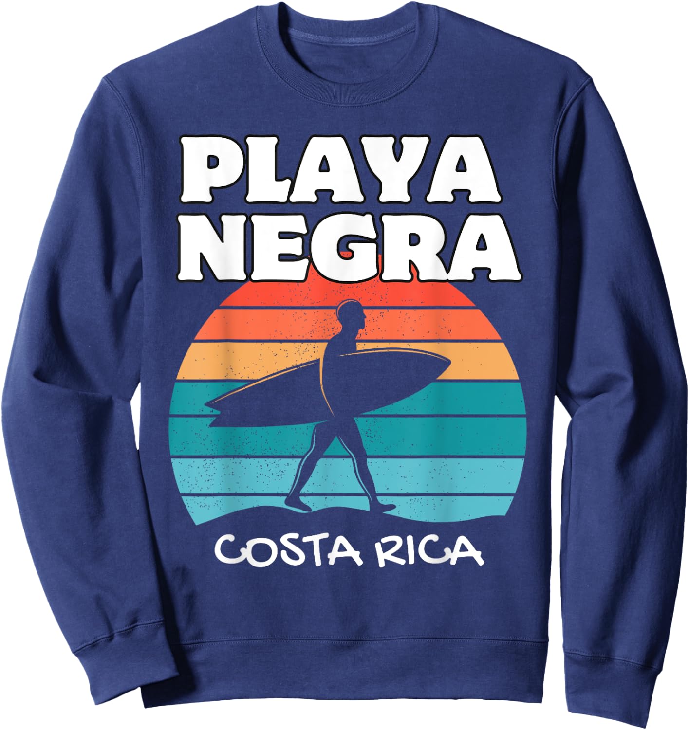 PLAYA NEGRA COSTA RICA Surf Retro Sunset Surfing Sweatshirt - Sweatshirt | Navy