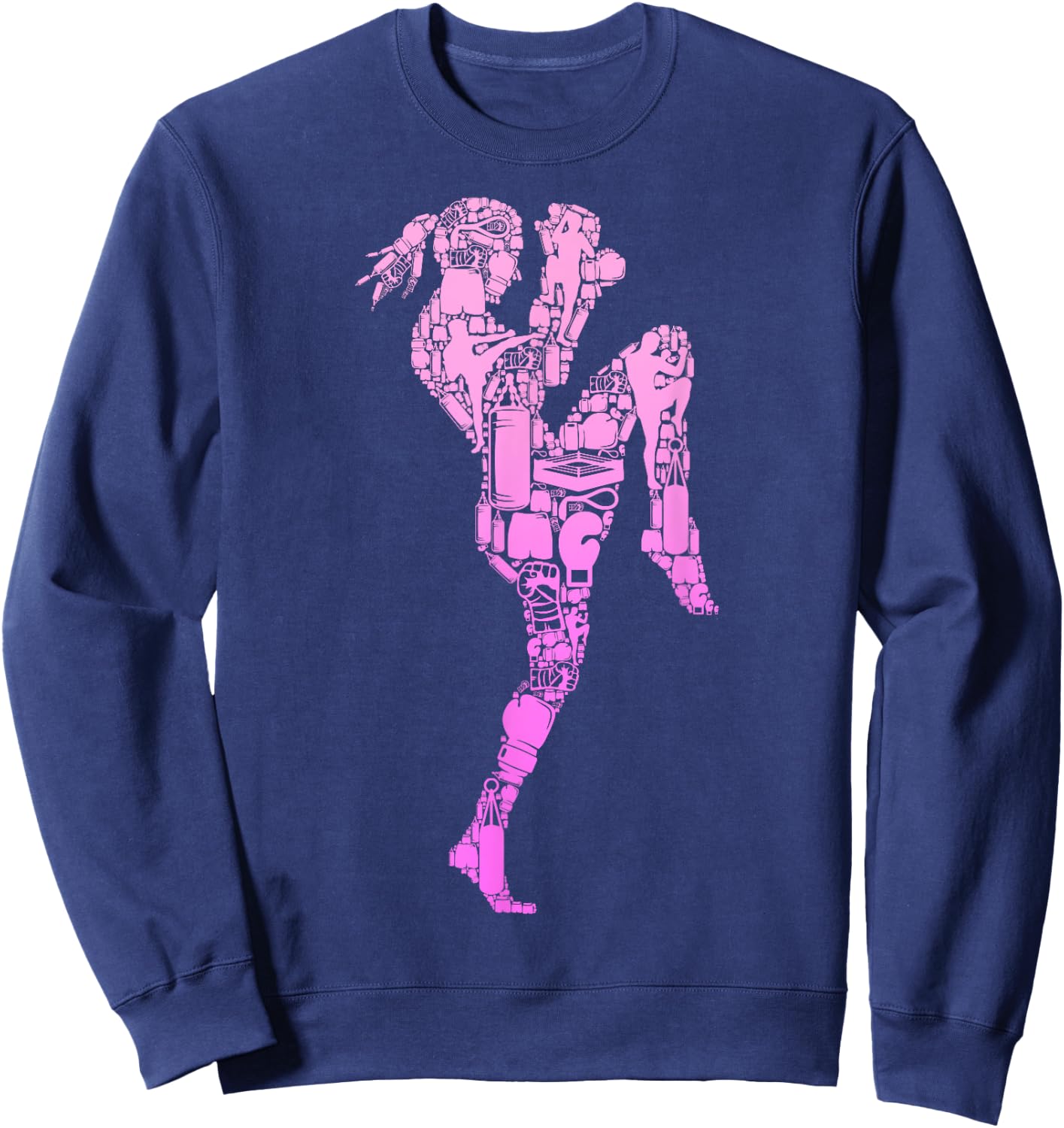 Muay Thai Women Girls Sweatshirt - Sweatshirt | Navy