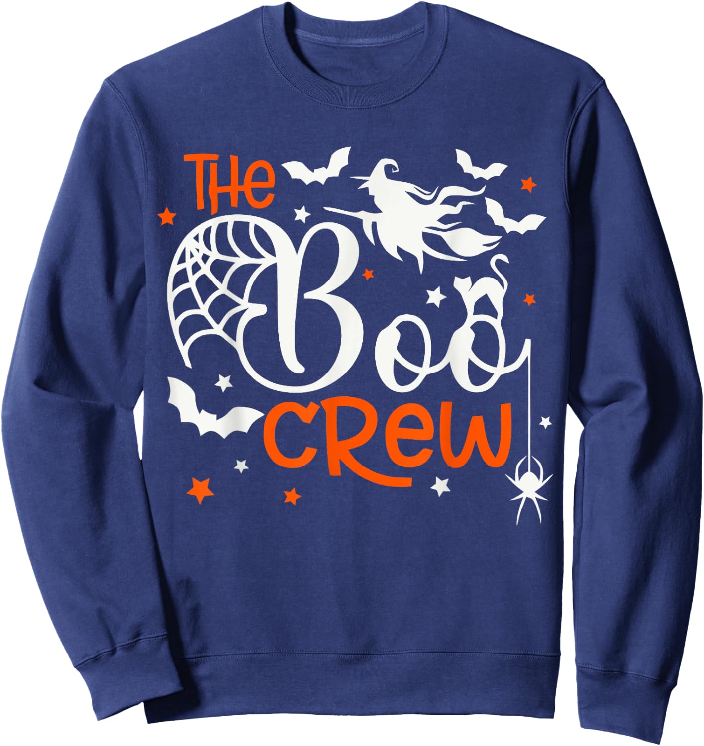 Halloween The Boo Crew - Fun Spooky Witch, Cat, Bat - Family Sweatshirt - Sweatshirt | Navy