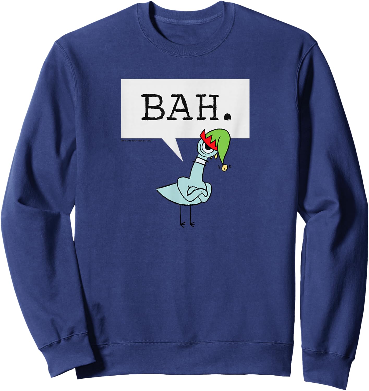 The Pigeon Bah. Christmas Pigeon Sweatshirt - Sweatshirt | Navy