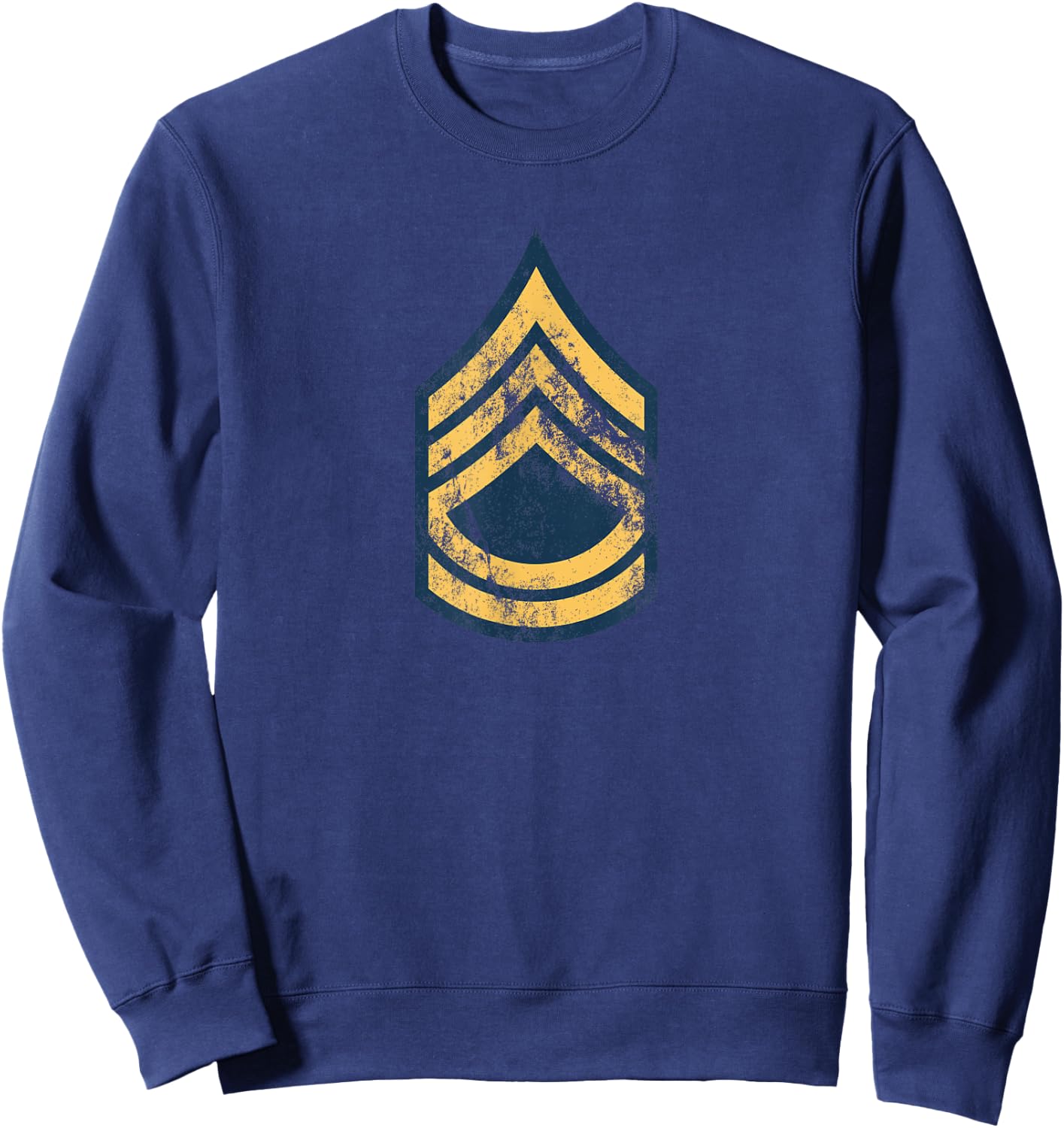 US Army Rank - Sergeant First Class (E-7) - SFC Vintage Look Sweatshirt - Sweatshirt | Navy