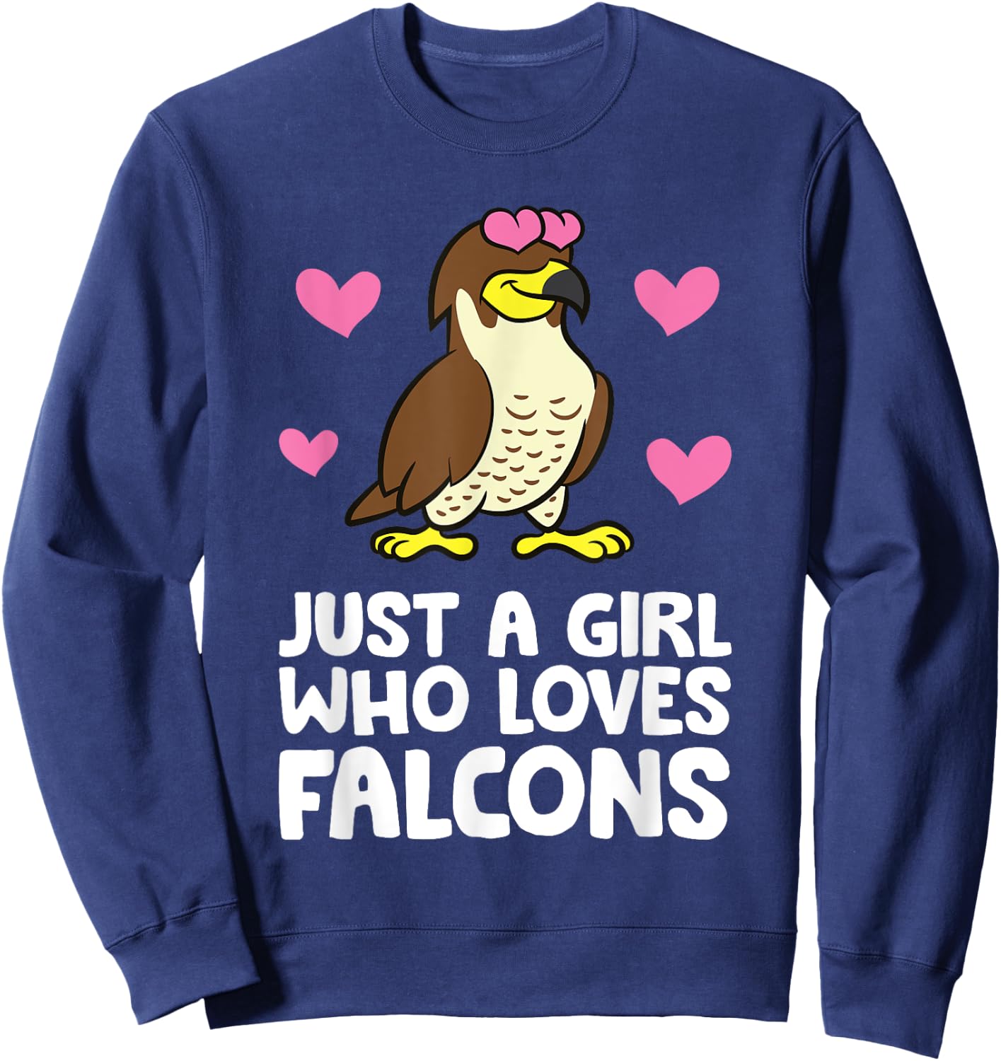 Just A Girl Who Loves Falcons Sweatshirt - Sweatshirt | Navy