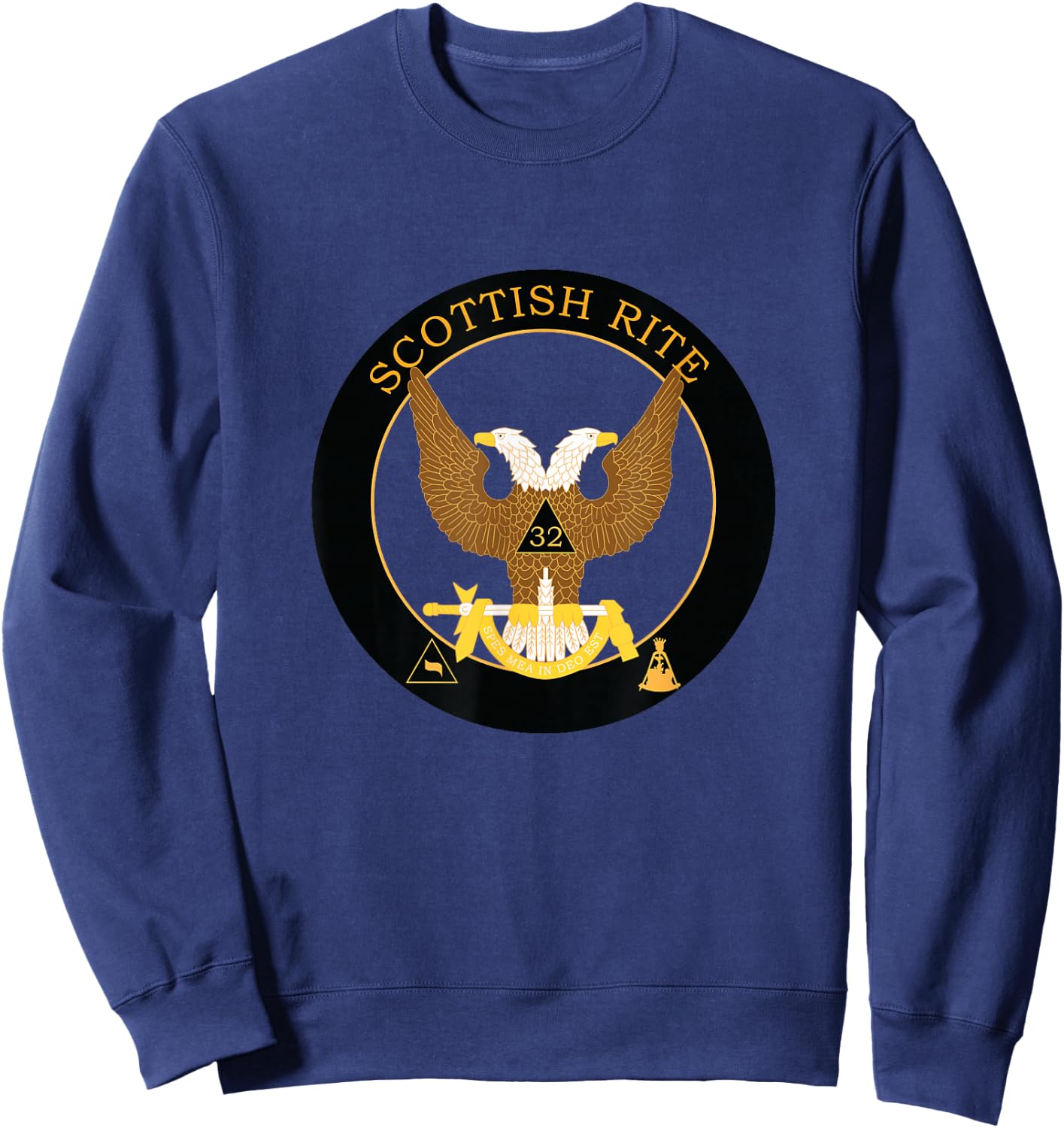 Scottish Rite 32nd Degree Mason 32 Masonic Wings Up AASR Sweatshirt - Sweatshirt | Navy