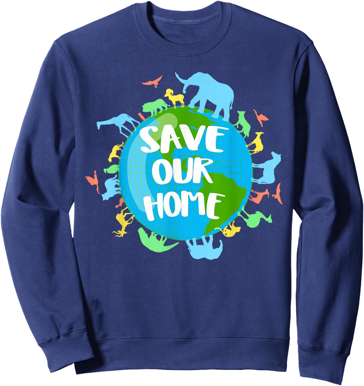 Earth Day 2025 Environmental Nature Planet | & Sweatshirt - Sweatshirt | Navy