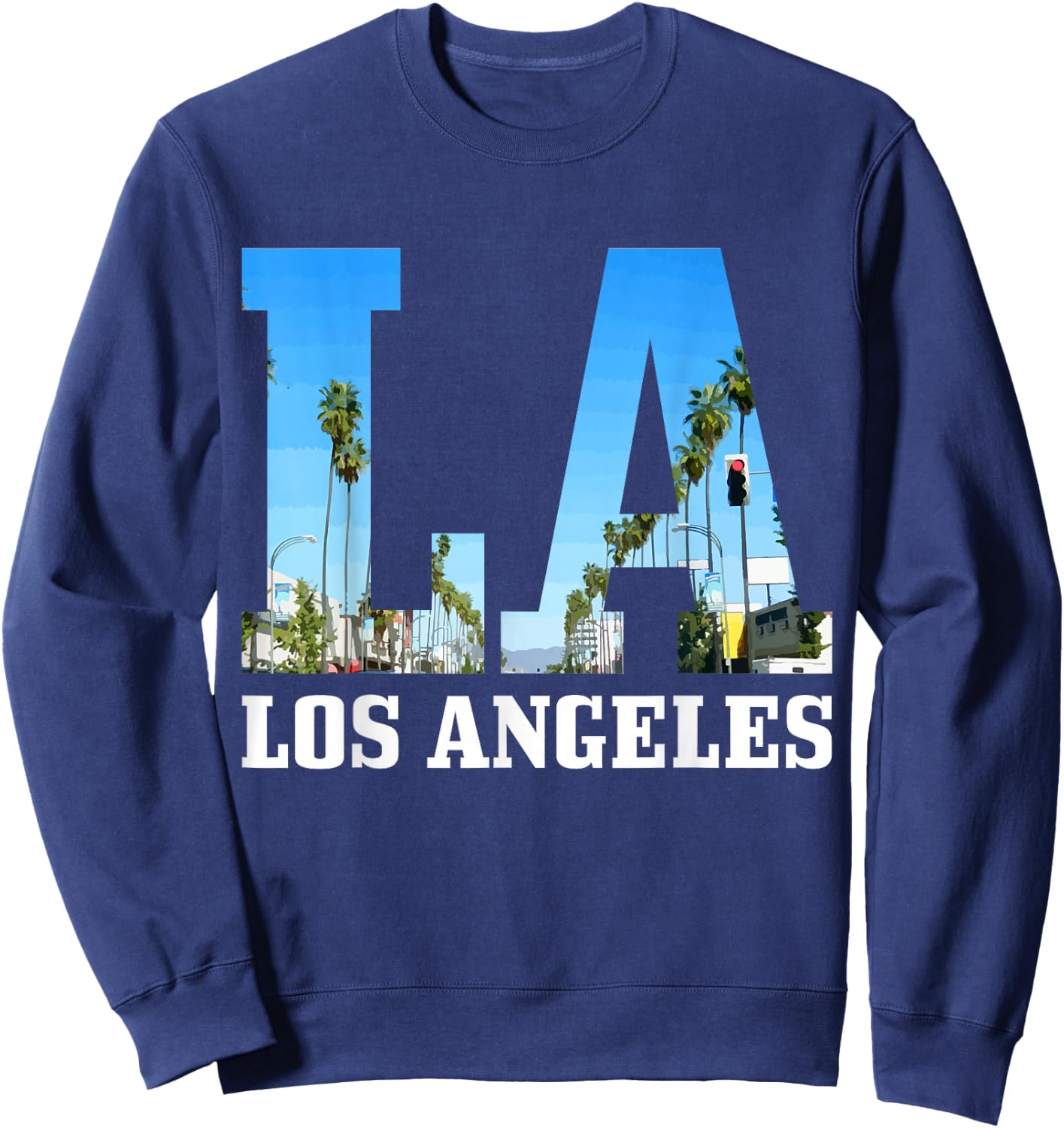 Los Angeles LA Vintage California Los Angeles Sweatshirt - Sweatshirt | Navy