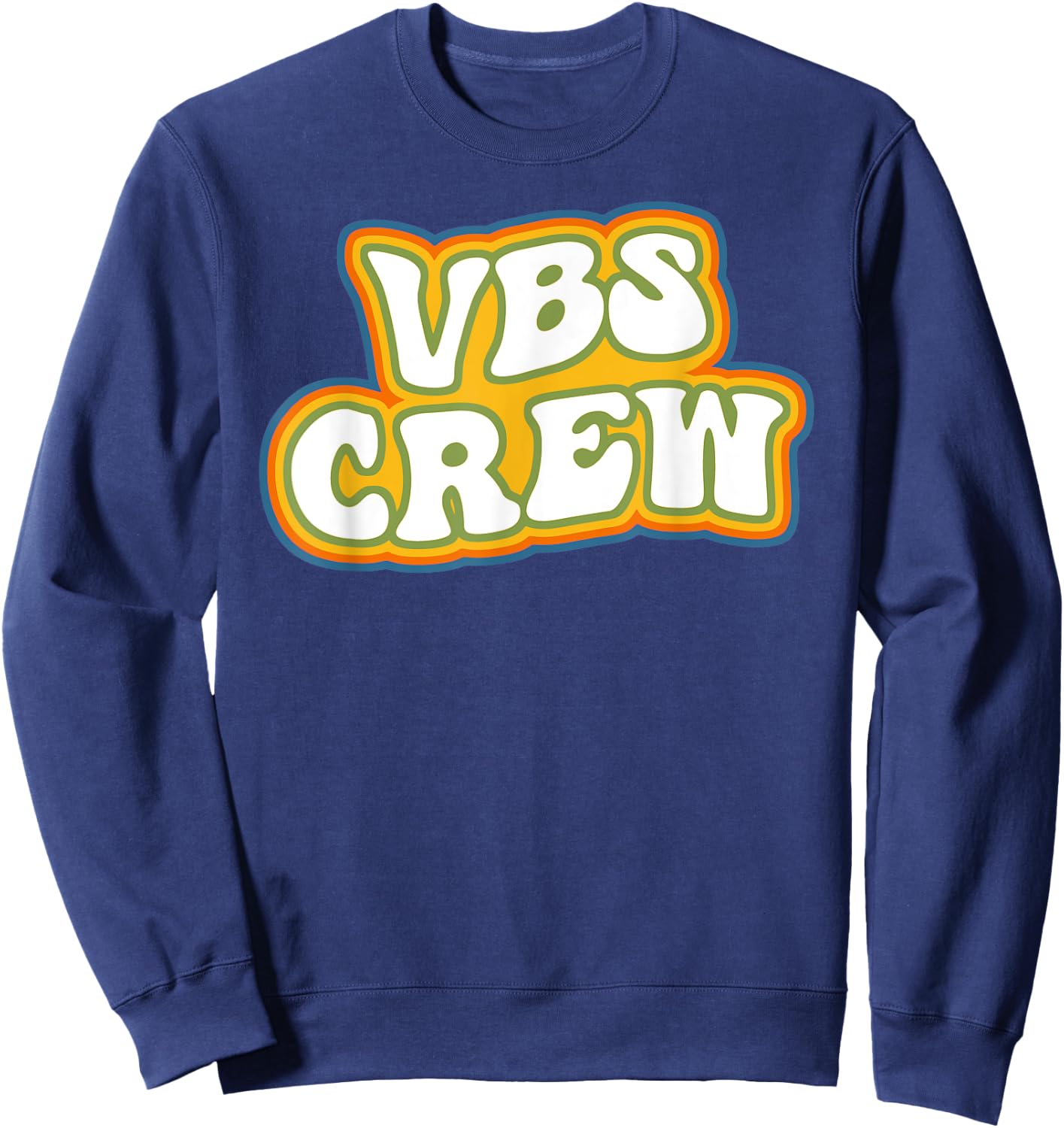 Retro I Love VBS 2025 Vacation Bible School VBS Crew Sweatshirt - Sweatshirt | Navy