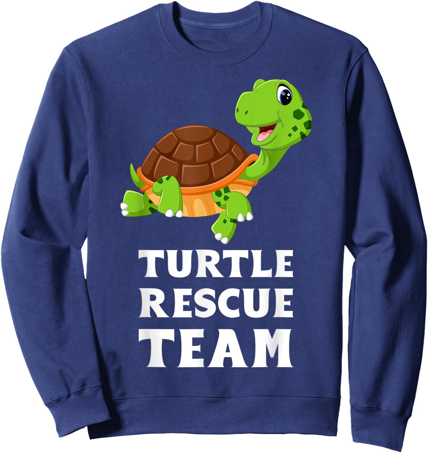 Turtle Rescue Team Cute Pet Tortoise Sweatshirt - Sweatshirt | Navy