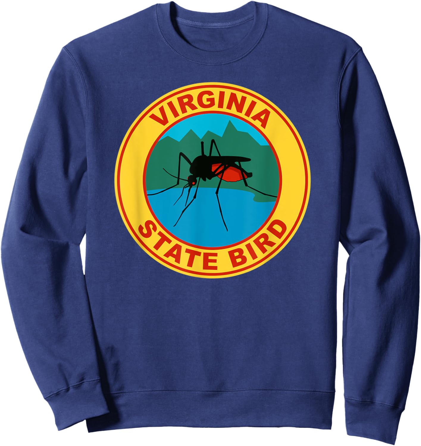 Funny Virginia Mosquito State Bird Sweatshirt - Sweatshirt | Navy