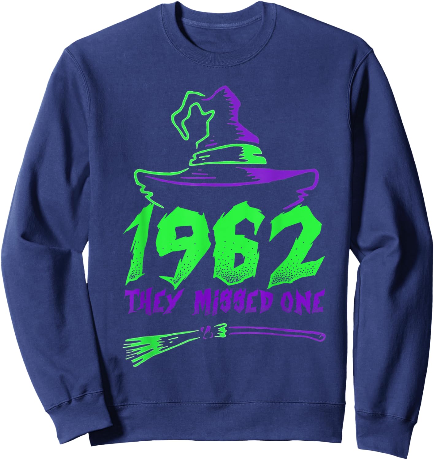 1692 They Missed One Purple Witch Hat for Halloween Party Sweatshirt - Sweatshirt | Navy