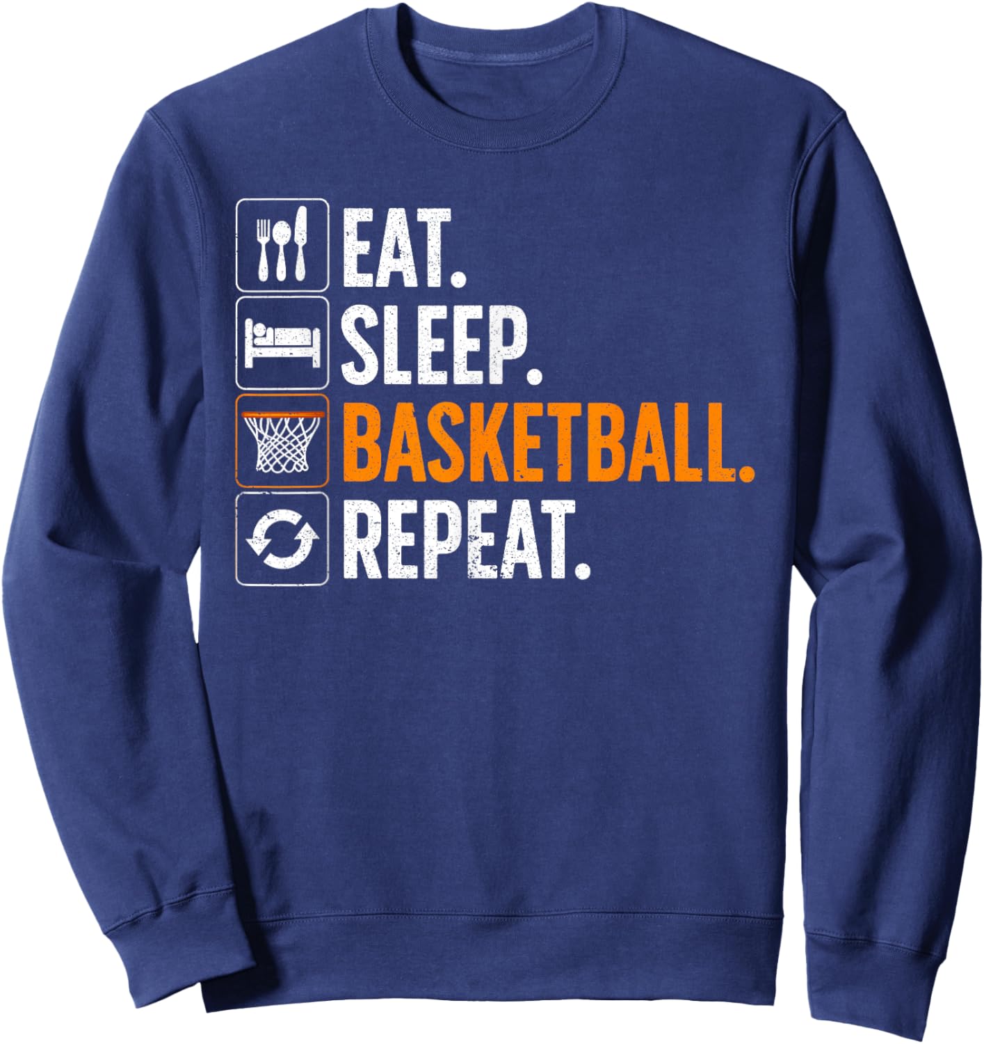 Funny Basketball Women Team Sport Basketball Player Sweatshirt - Sweatshirt | Navy