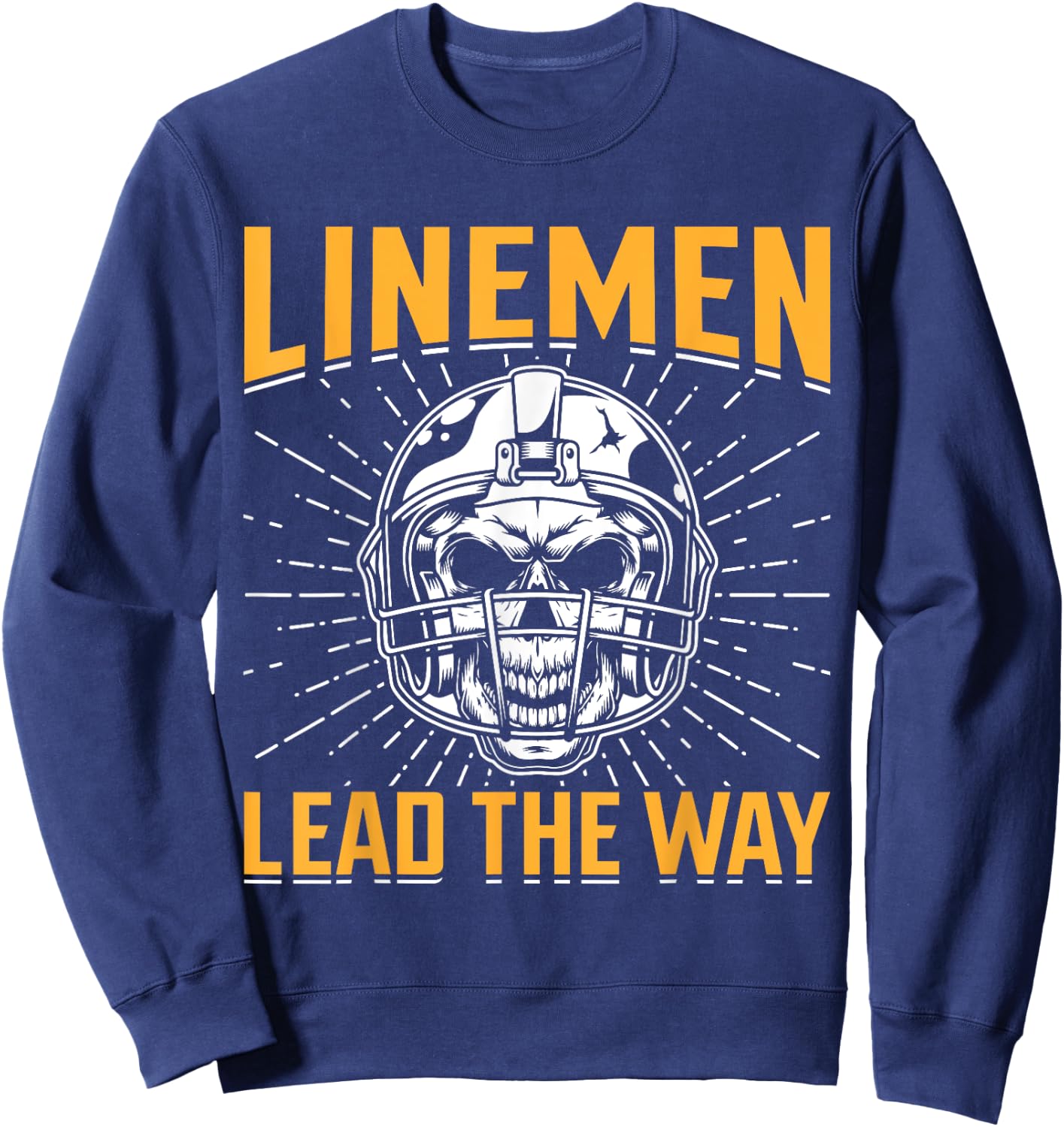 Linemen Lead The Way - American Football Sweatshirt - Sweatshirt | Navy