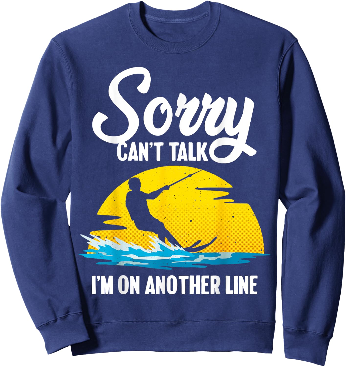 Funny Water Ski Designs Women Water Skier Athletes Sweatshirt - Sweatshirt | Navy