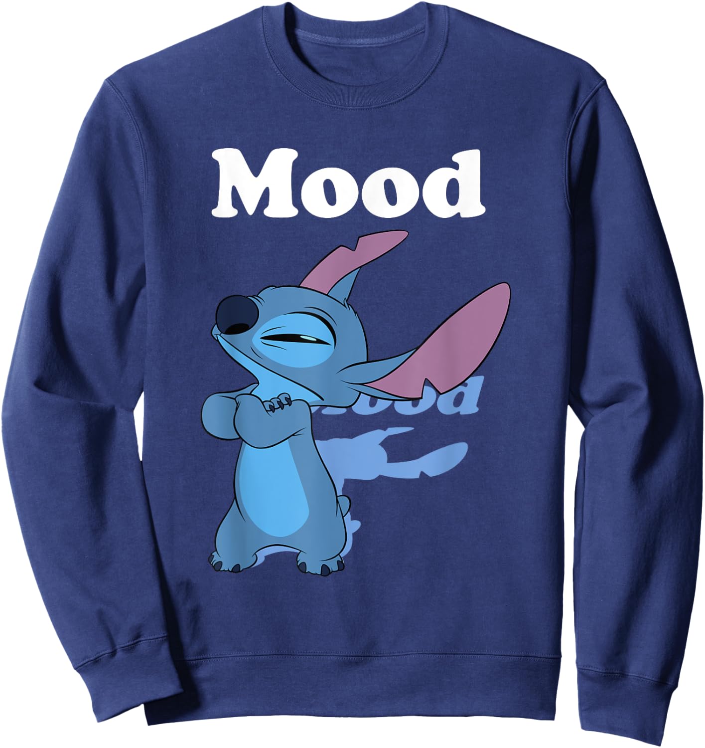 Disney Lilo & Stitch Angry Mood Shadowed Portrait Sweatshirt - Sweatshirt | Navy