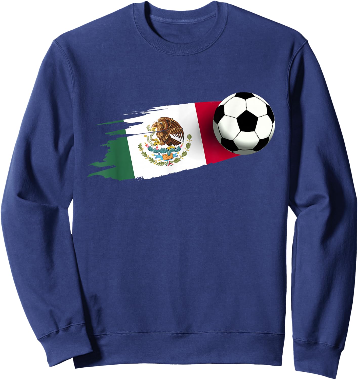 Mexico Flag Jersey Mexican Soccer Team Mexican Sweatshirt - Sweatshirt | Navy