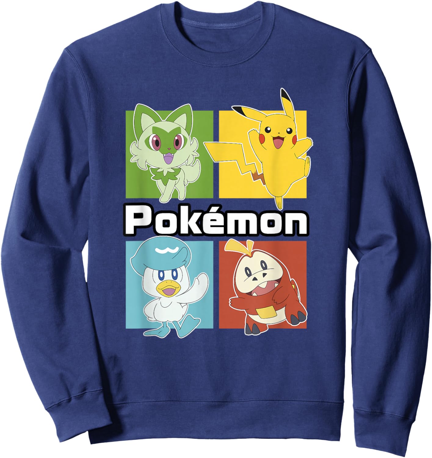 Pokémon Group Shot Starters Boxed Up Portrait Sweatshirt - Sweatshirt | Navy