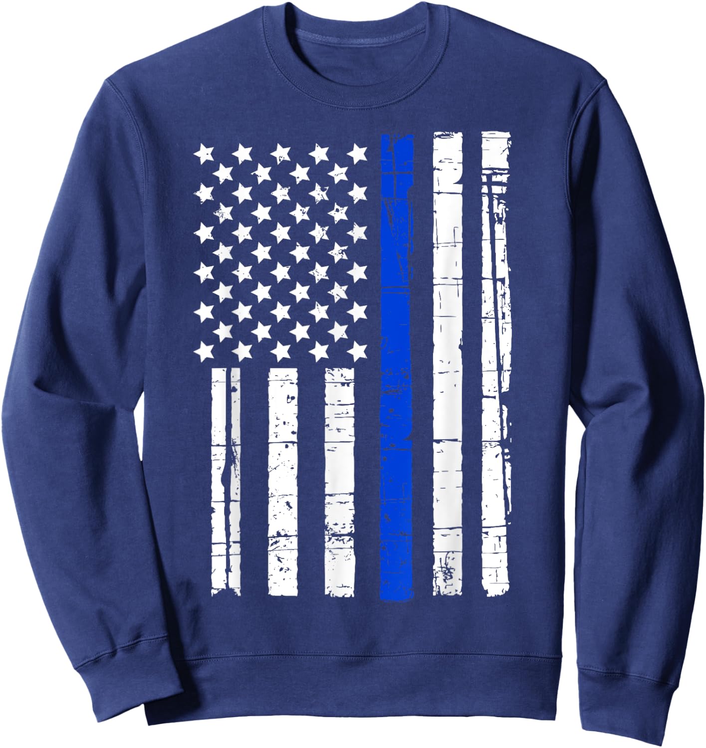 Blue line flag Sweatshirt - Sweatshirt | Navy