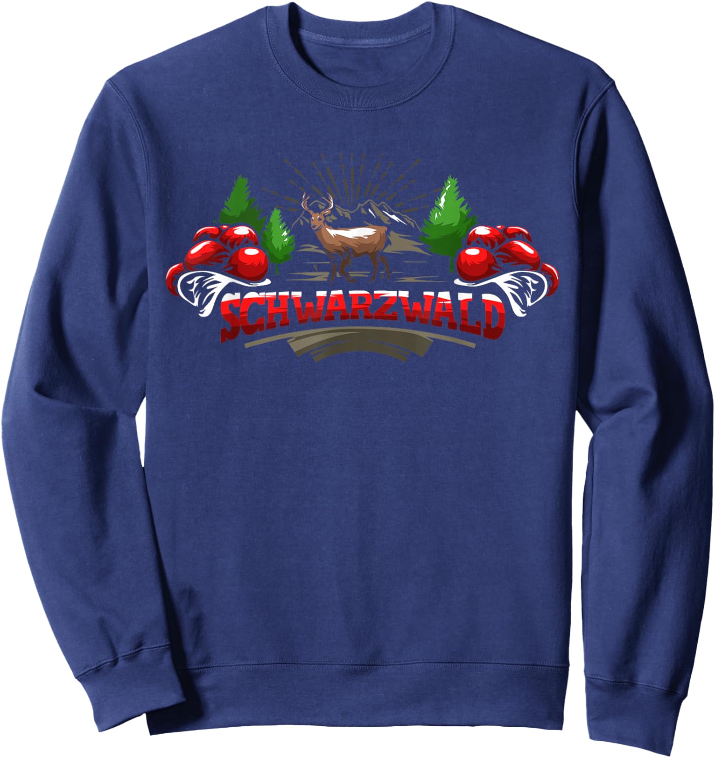 Schwarzwald Black Forest Bollenhut Hiking Souvenir Sweatshirt - Sweatshirt | Navy