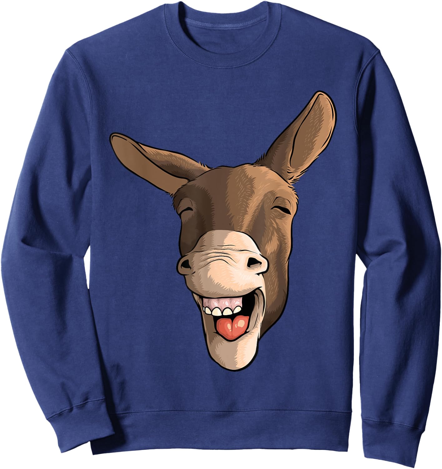 Funny Donkey Art Women Kids Donkey Lover Farm Animal Sweatshirt - Sweatshirt | Navy