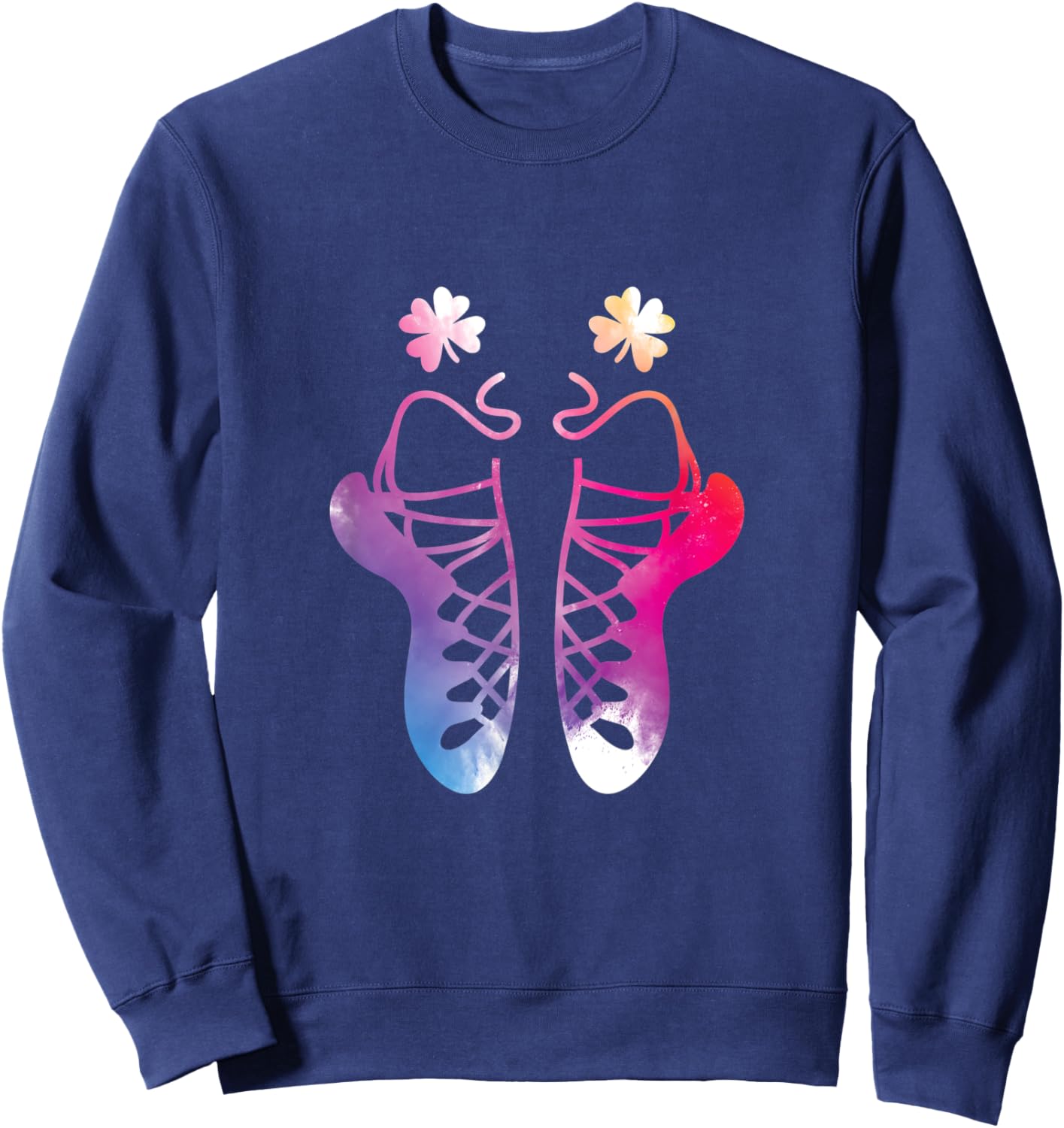 Irish Dance St Patricks Day Reel Girl Irish Step Dance Shoes Sweatshirt - Sweatshirt | Navy