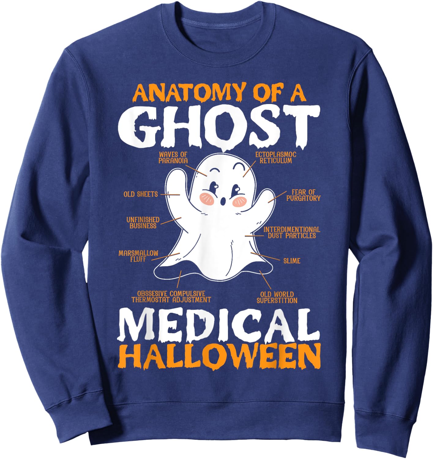 Medical Halloween Trick Or Treat Healthcare Doctor Nurse Sweatshirt - Sweatshirt | Navy