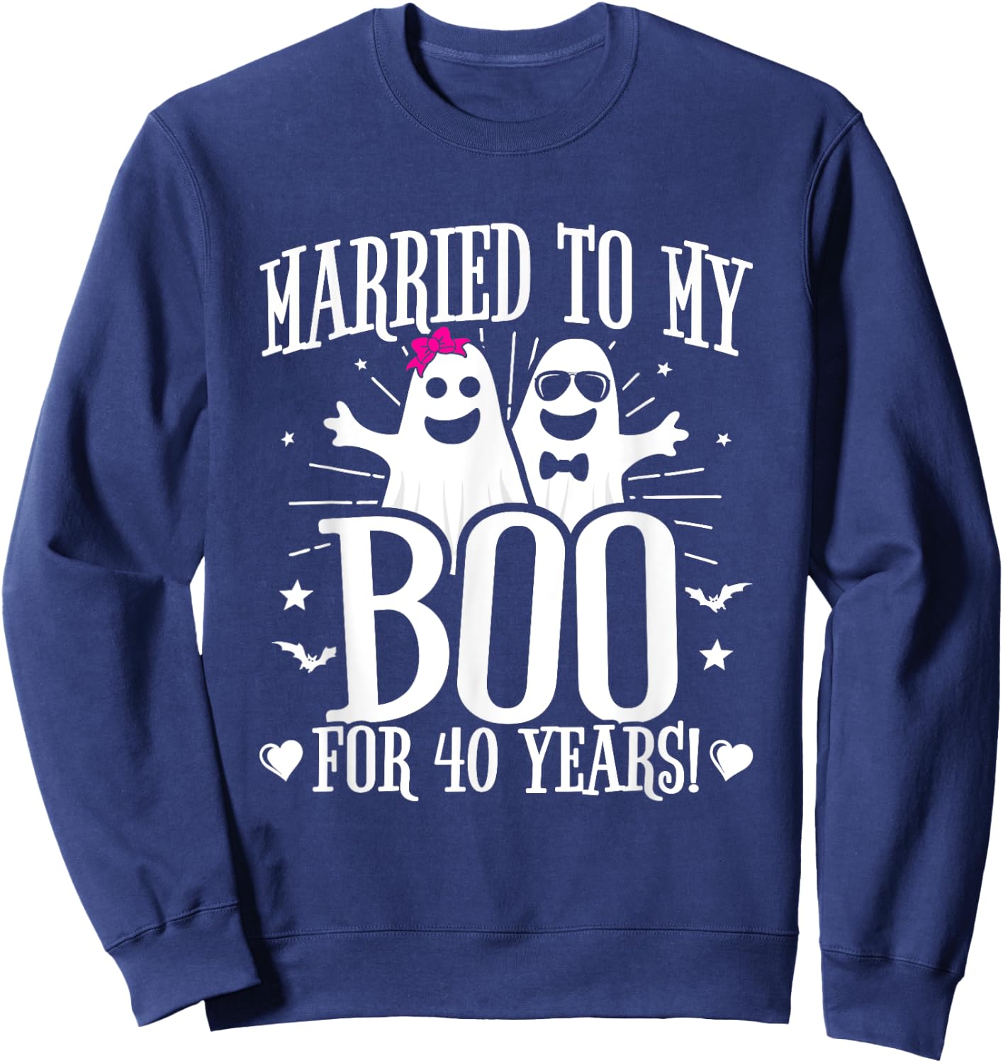 Funny 40th Wedding Anniversary October 40th Anniversary Sweatshirt - Sweatshirt | Navy