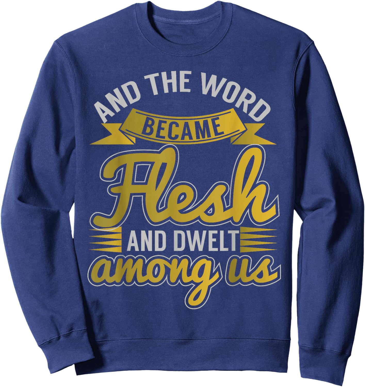 Hebrew Israelite Clothing Judah Word Became Flesh Sweatshirt - Sweatshirt | Navy