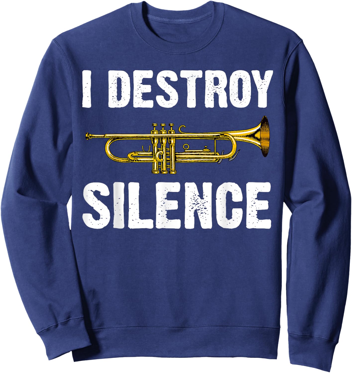 Funny Trumpet Player Art Women Trumpeter Orchestra Sweatshirt - Sweatshirt | Navy