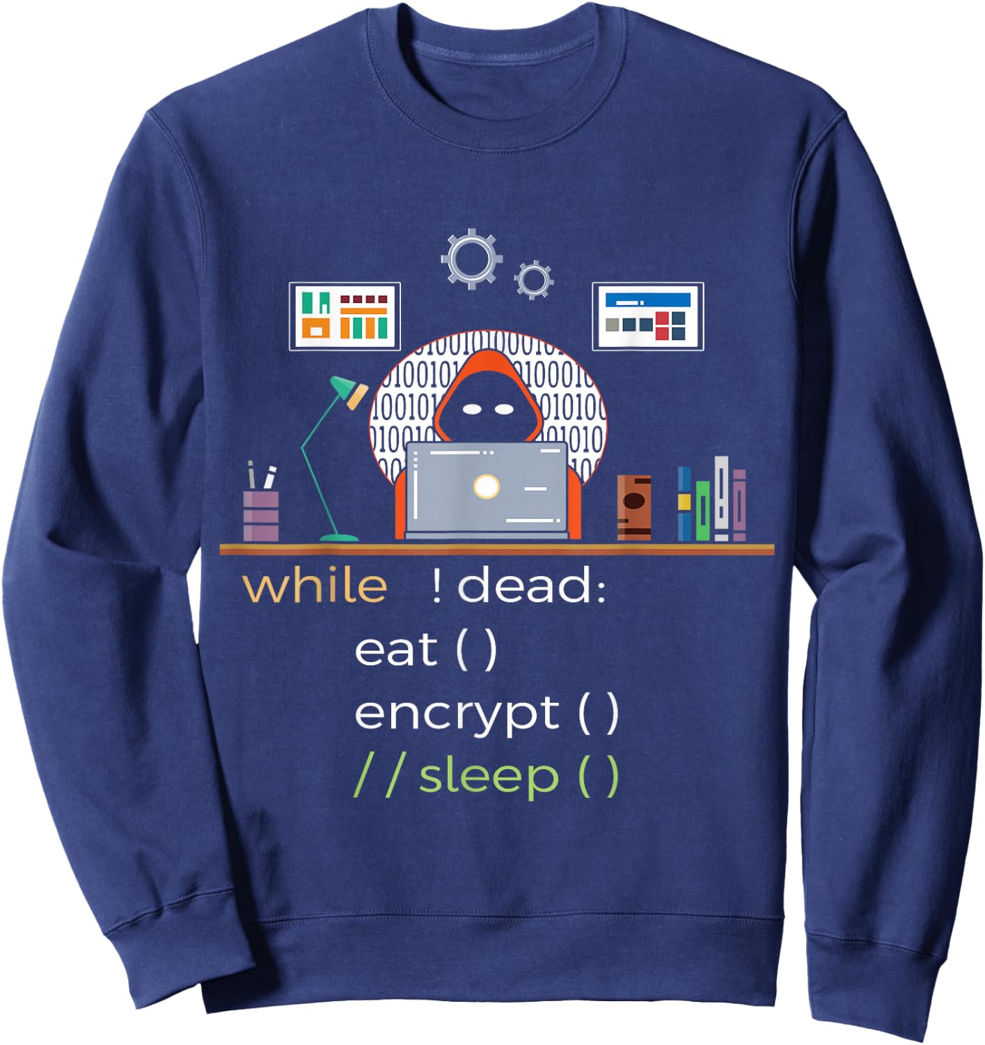 Cyber security Professional Funny IT Security Ethical hacker Sweatshirt - Sweatshirt | Navy