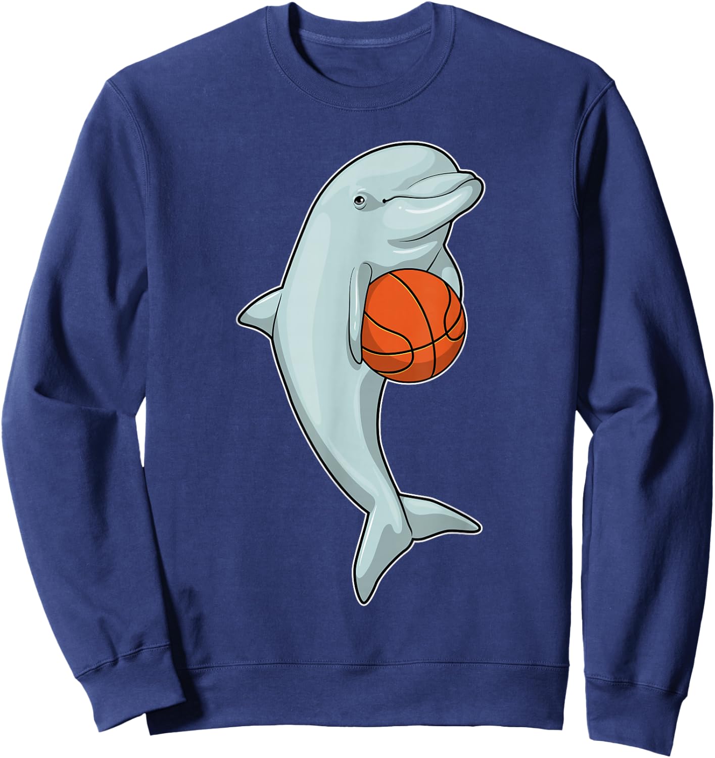 Dolphin Basketball player Basketball Sports Sweatshirt - Sweatshirt | Navy