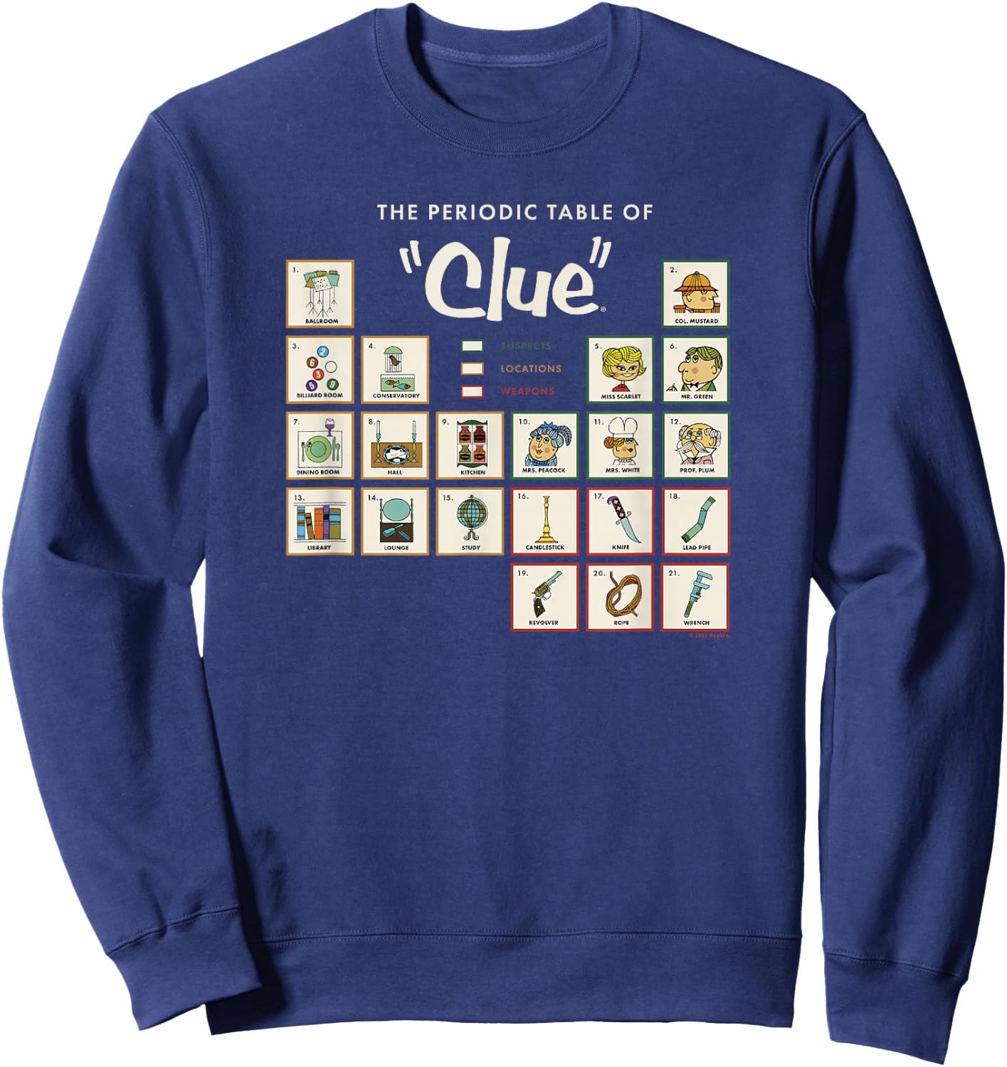 Clue The Periodic Table of Clue Sweatshirt - Sweatshirt | Navy
