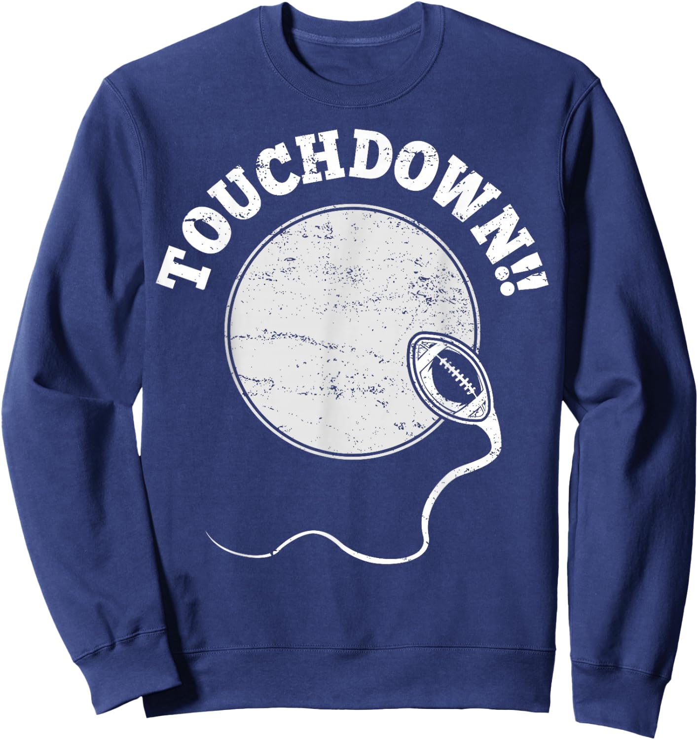 Football Pregnancy Announcement husband boyfriend Sweatshirt - Sweatshirt | Navy