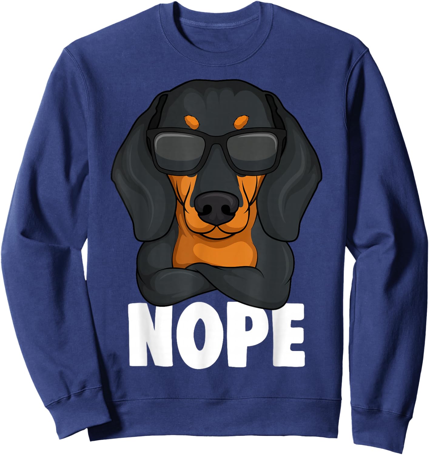 Dachshund Dachshund Teckel Nope Frauchen Master Children Women Sweatshirt - Sweatshirt | Navy