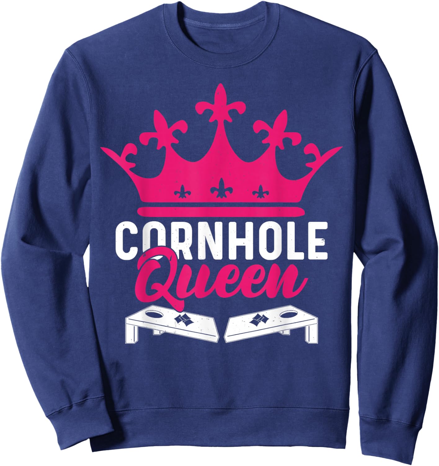 Cornhole Queen Funny Cornhole Sweatshirt - Sweatshirt | Navy