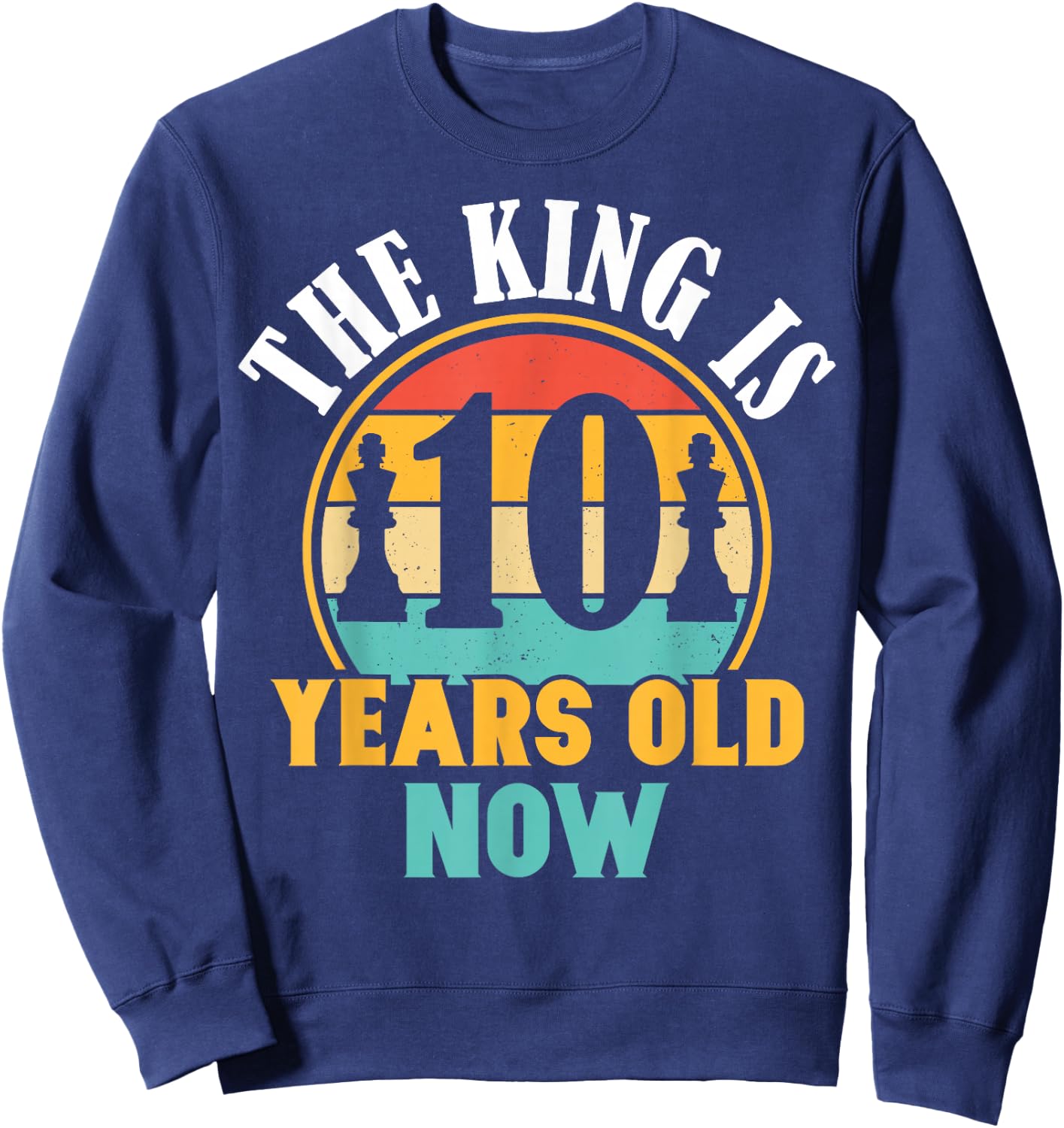 Chess Lover 10th Birthday Chess 10 Years Old Boy Birthday Sweatshirt - Sweatshirt | Navy