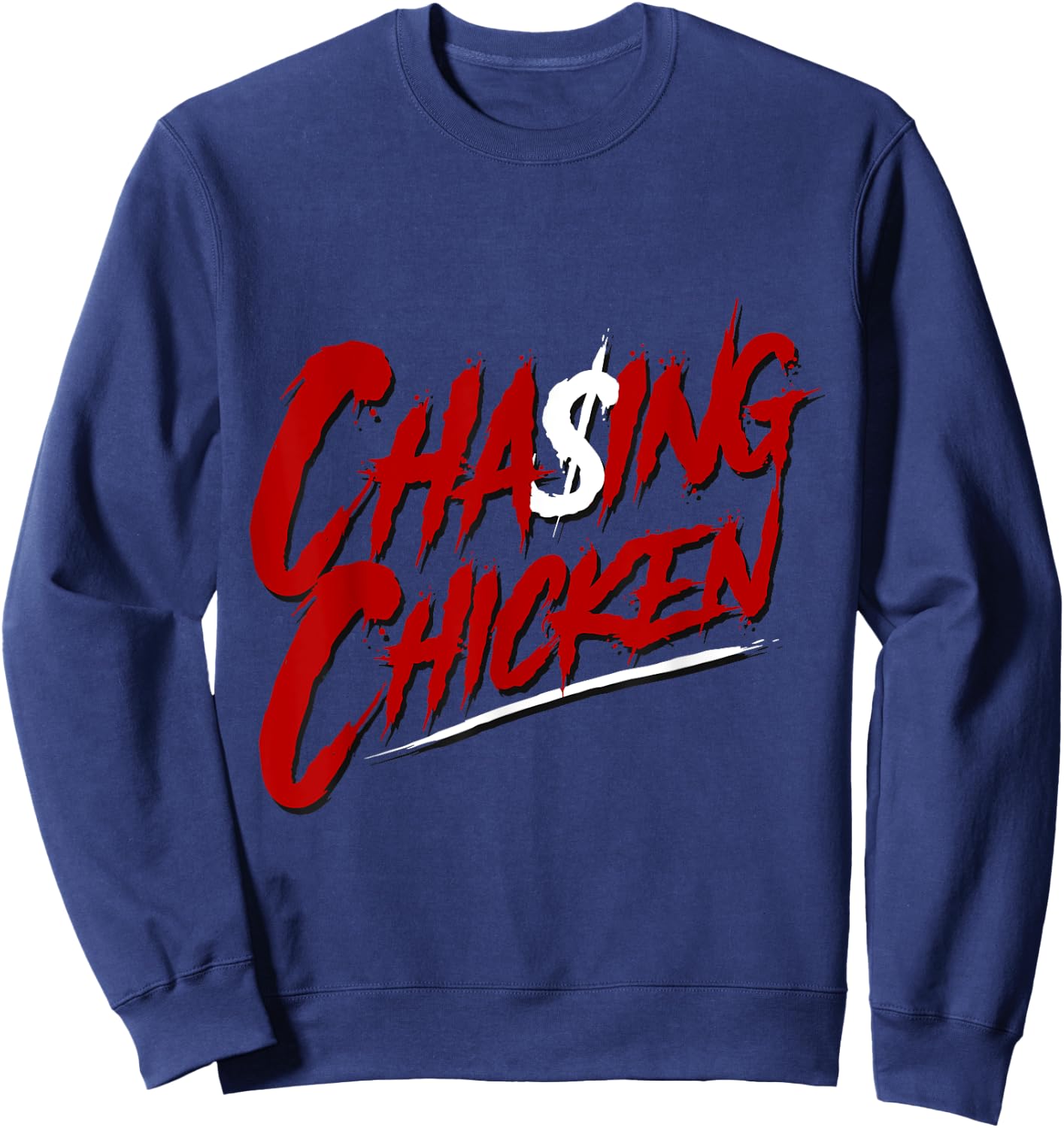 Chasing Chicken, Rap shirts, Get Money Chasing Chicken retro Sweatshirt - Sweatshirt | Navy